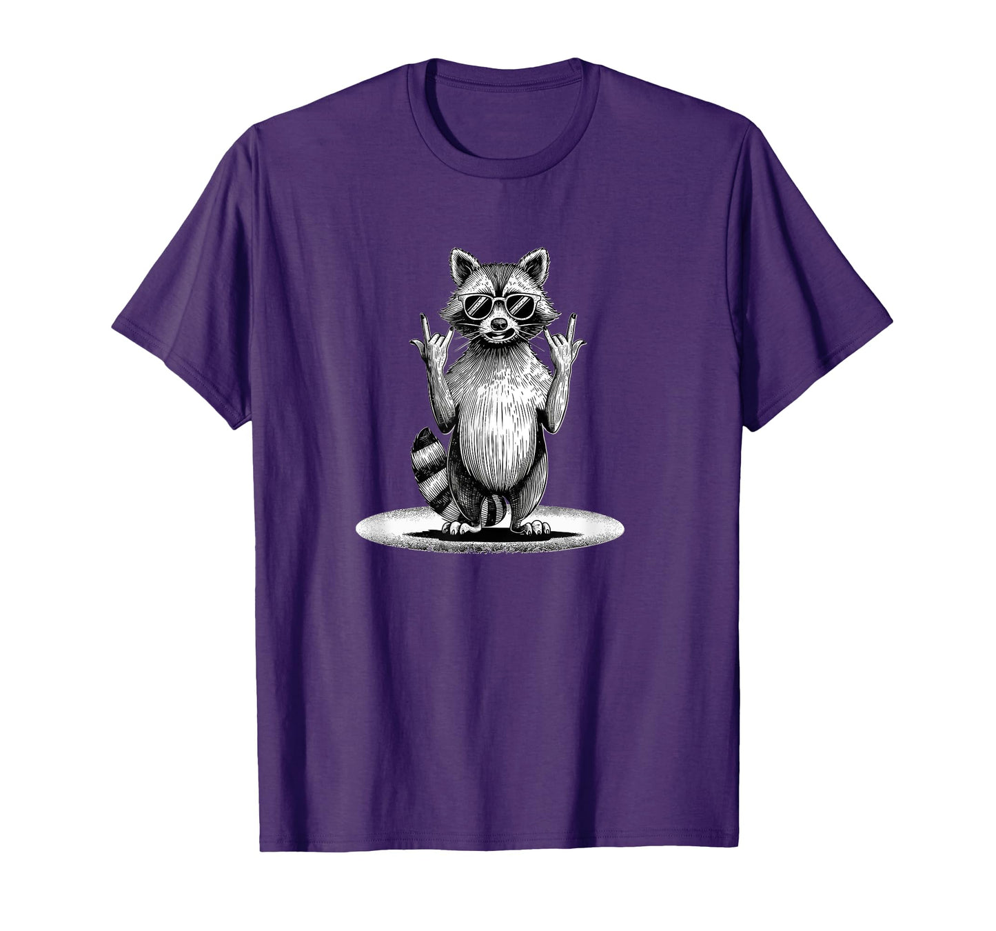 Retro Raccoon Rock Music Gifts Men Women Funny Raccoon T-Shirt