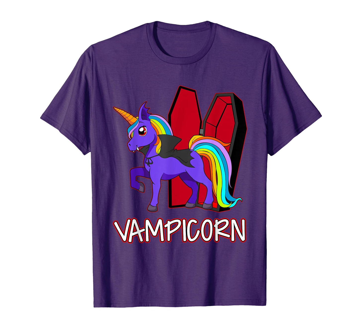 Unicorn Vampire Vampicorn Cute Women Halloween Party T-Shirt