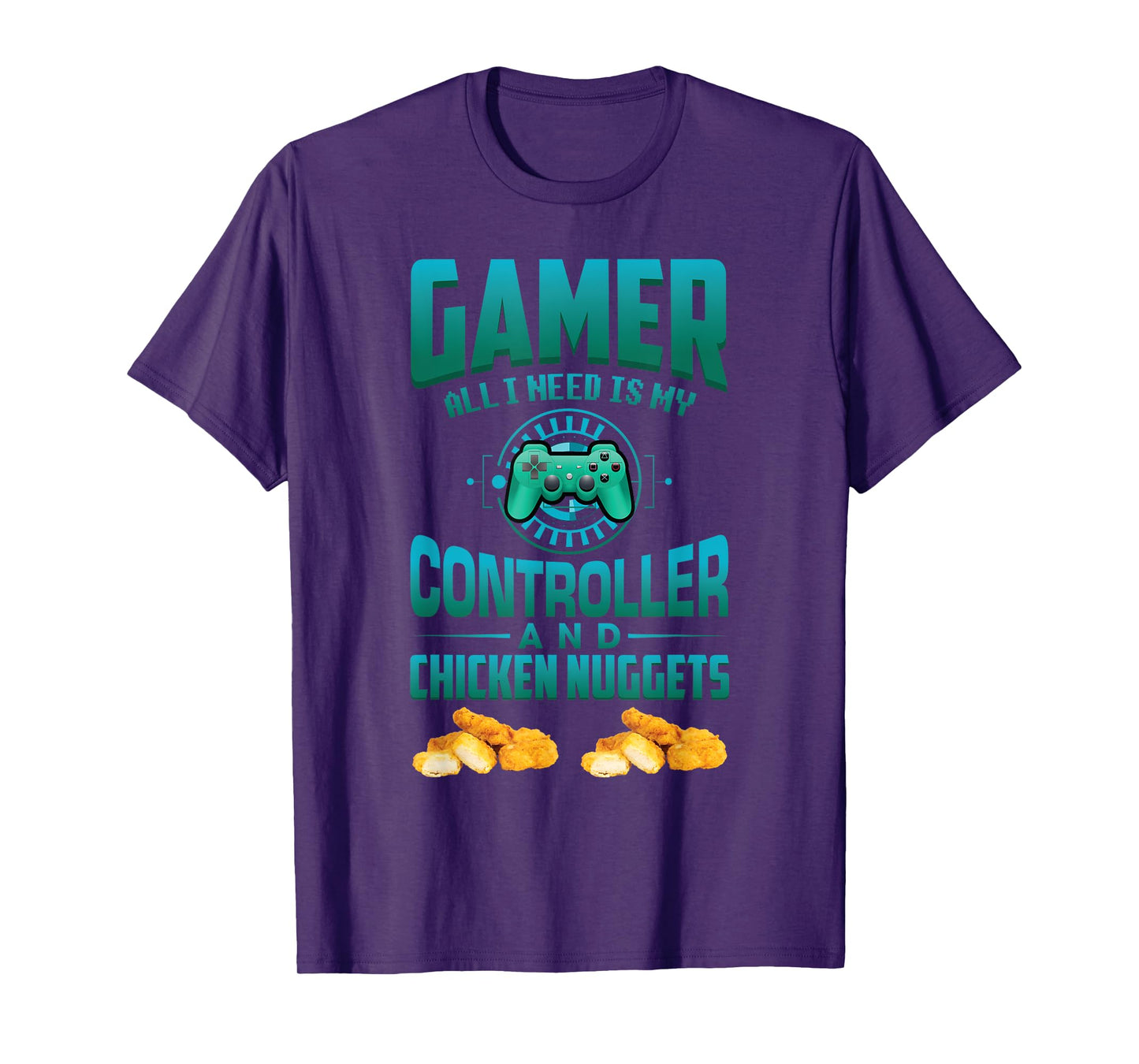 Gamer t-shirt for Kids Adults Video games Chicken nuggets T-Shirt