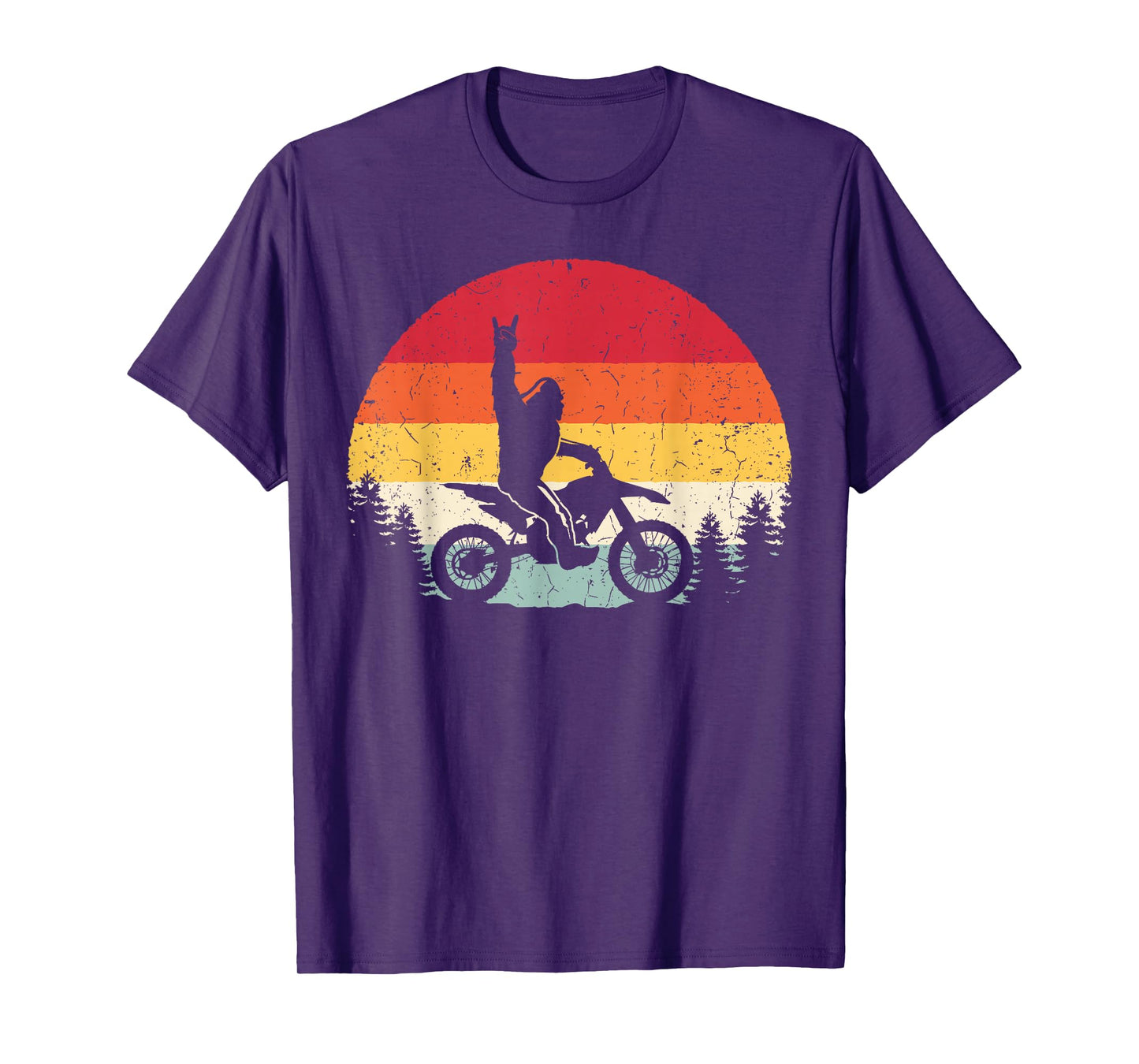 Bigfoot Dirt Bike Motocross Funny Sasquatch Enduro Vintage T-Shirt
