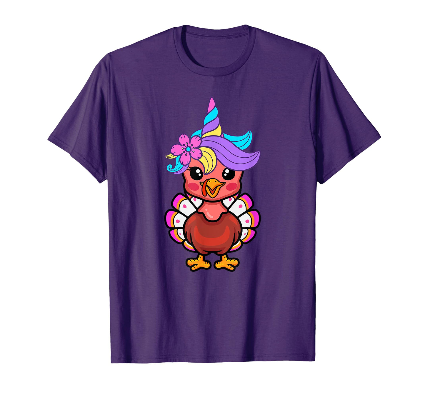 Cute Unicorn Funny Baby Turkey Thanksgiving Day T-Shirt