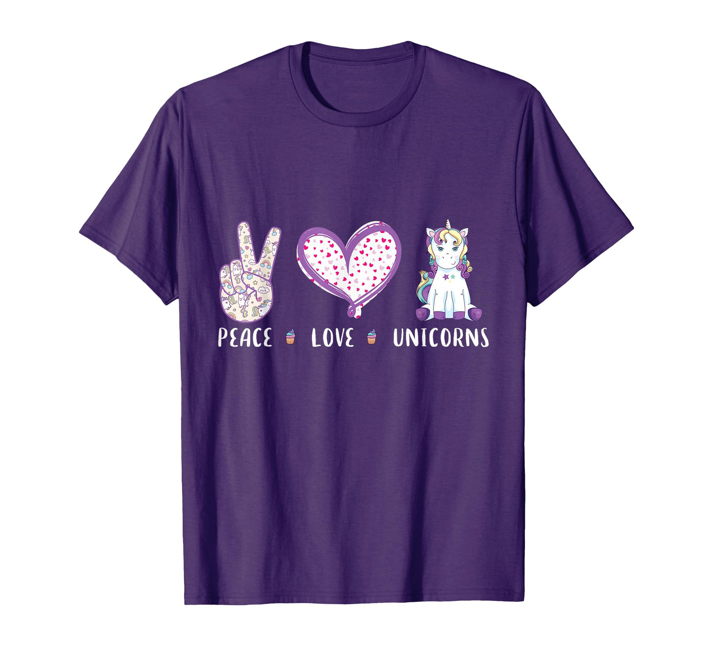 peace love Unicorns gifts for kids girls boys women T-Shirt
