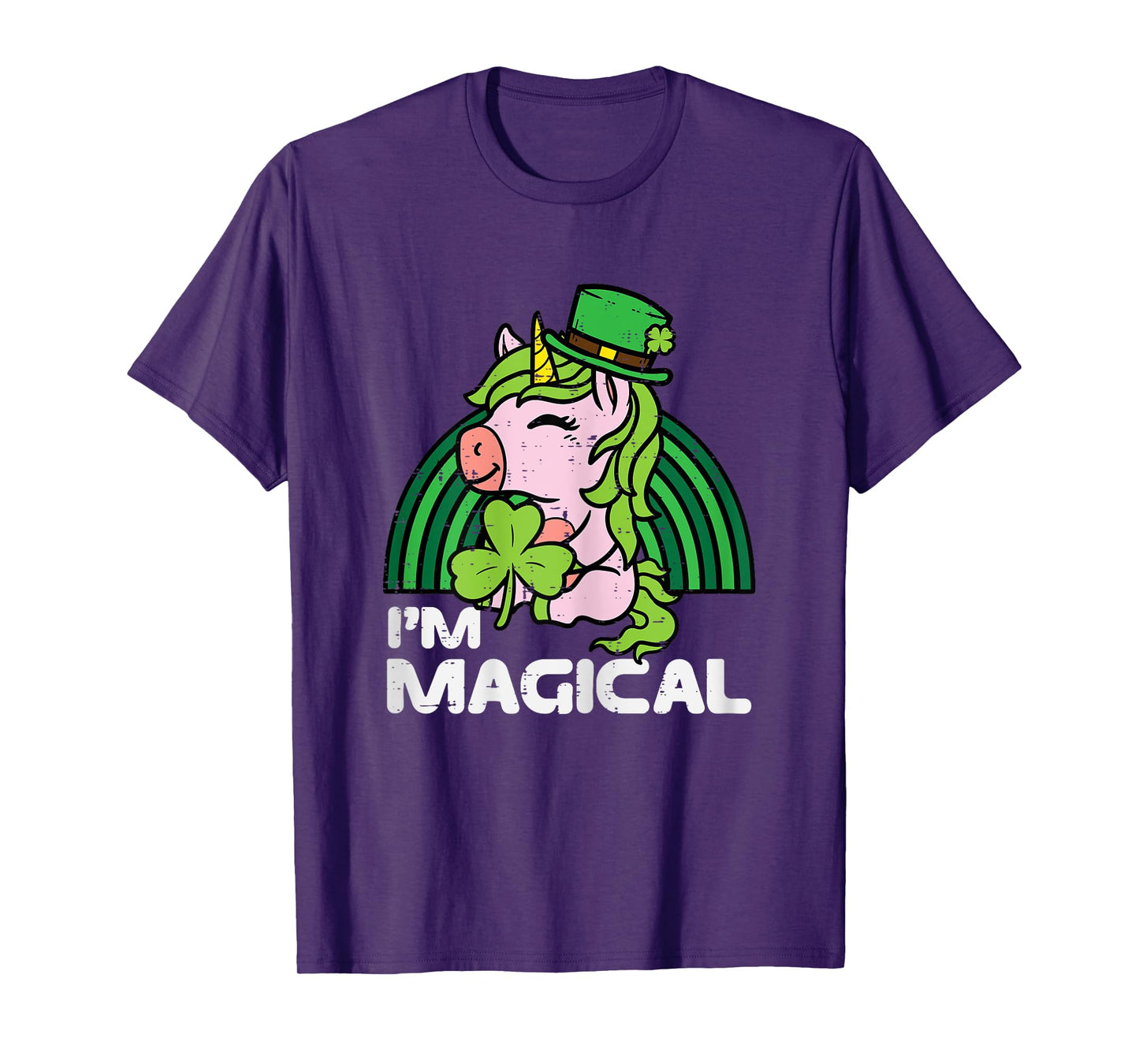 St Patricks Day Unicorn Im Magical Irish Girls Kids Toddlers T-Shirt