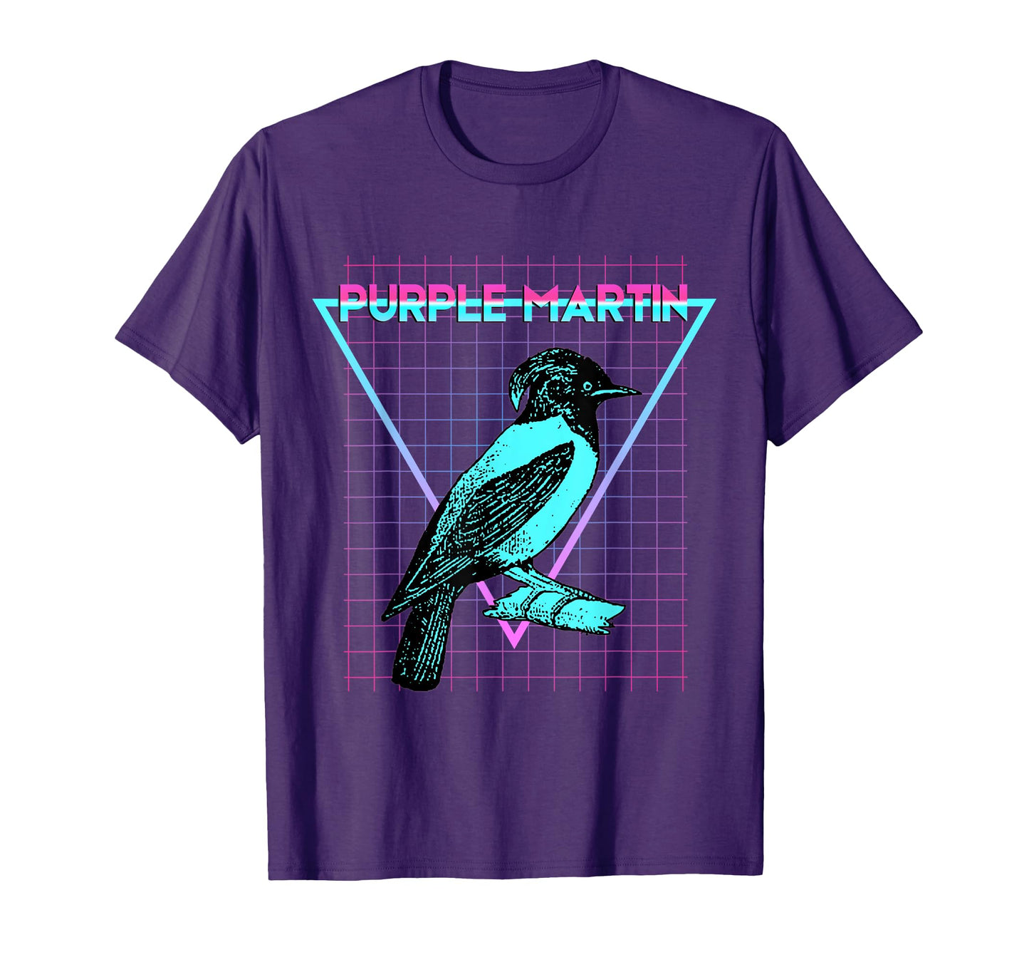 Purple Martin Bird Aesthetic Retro Bird Lover T-Shirt