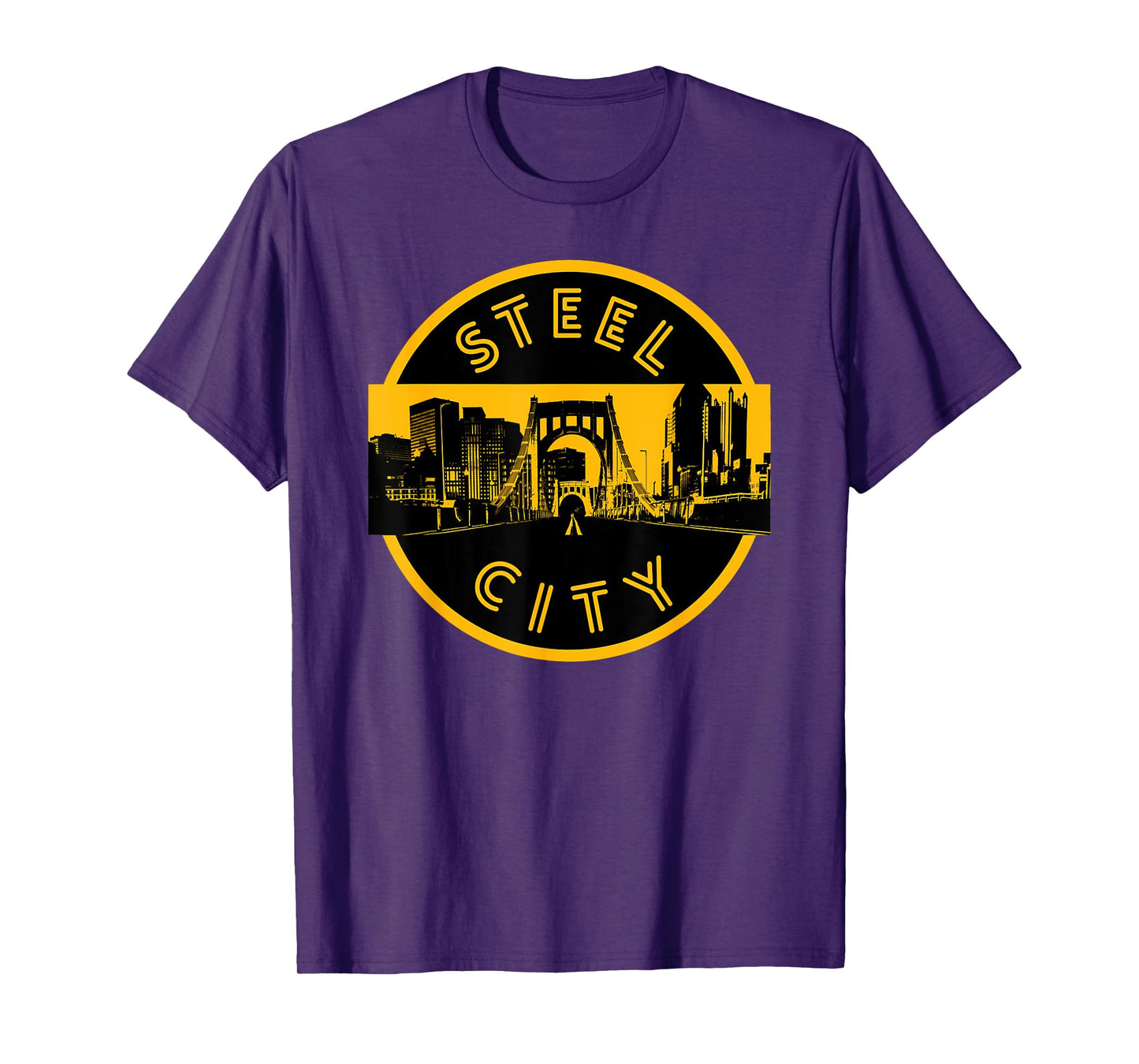 Pittsburgh Steel City Retro Skyline Bridge Pride T-Shirt