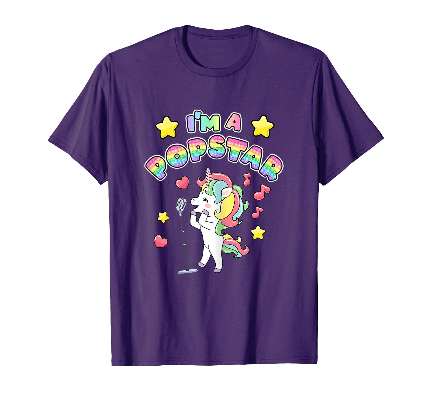 I'm A Popstar Happy Singing Unicorn Popstar T-Shirt
