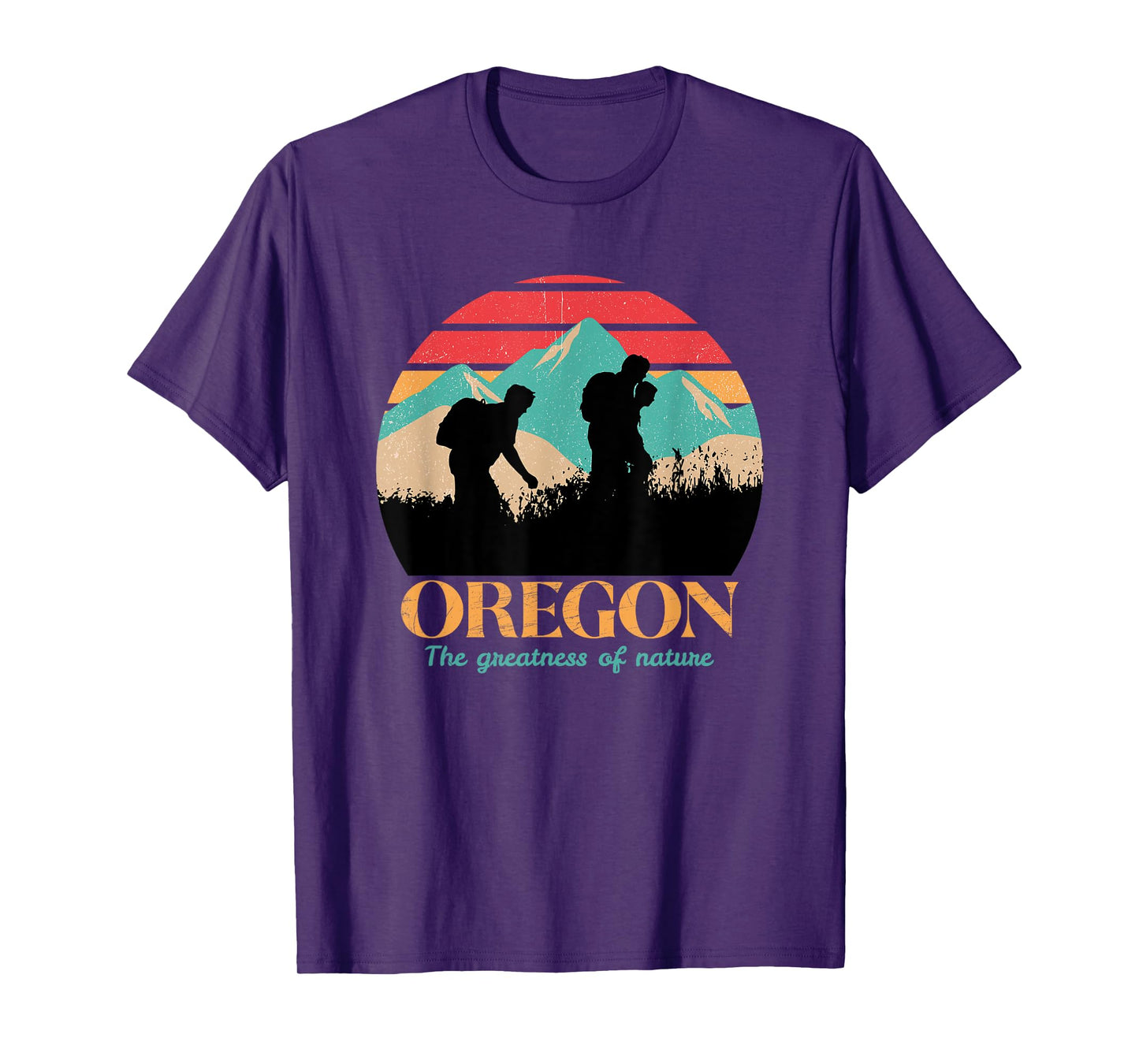 Oregon Hiking Mountains - Retro Aesthetic Design - Classic T-Shirt