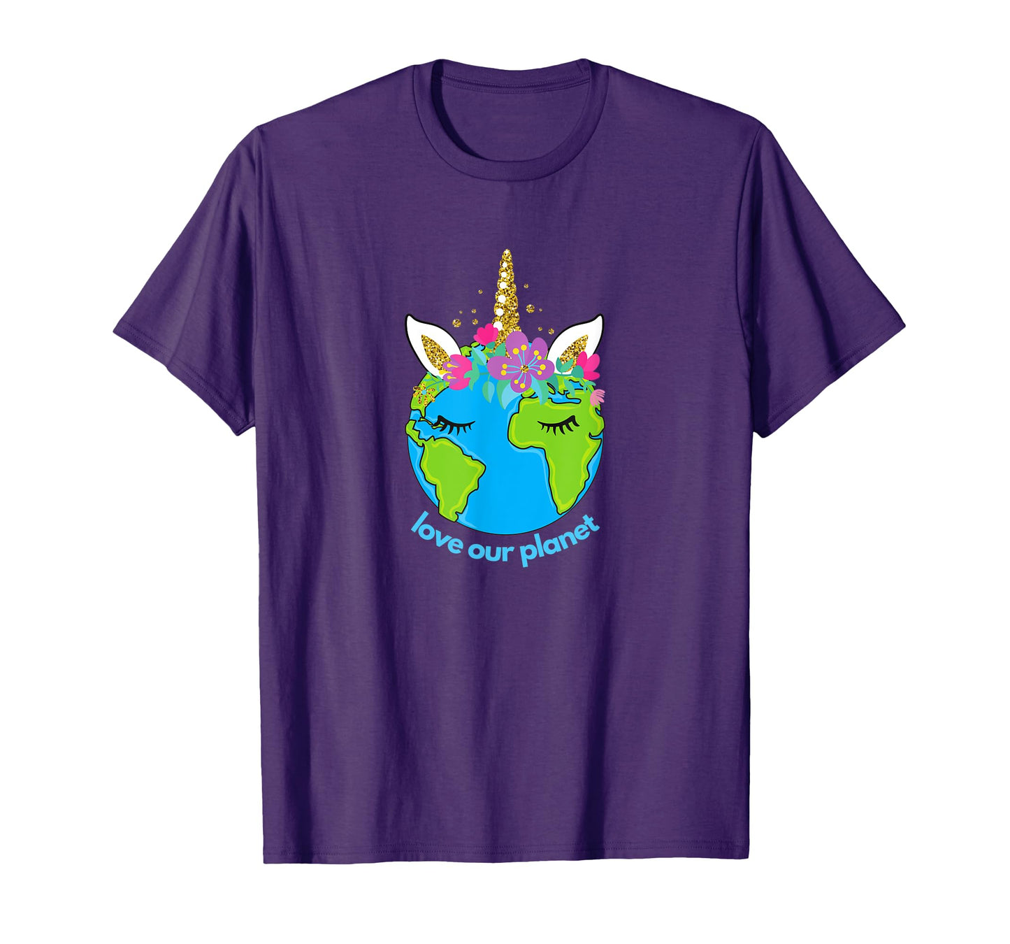 Earth Day 2021 Cute for Toddler Kids Unicorn Face Sleepy T-Shirt