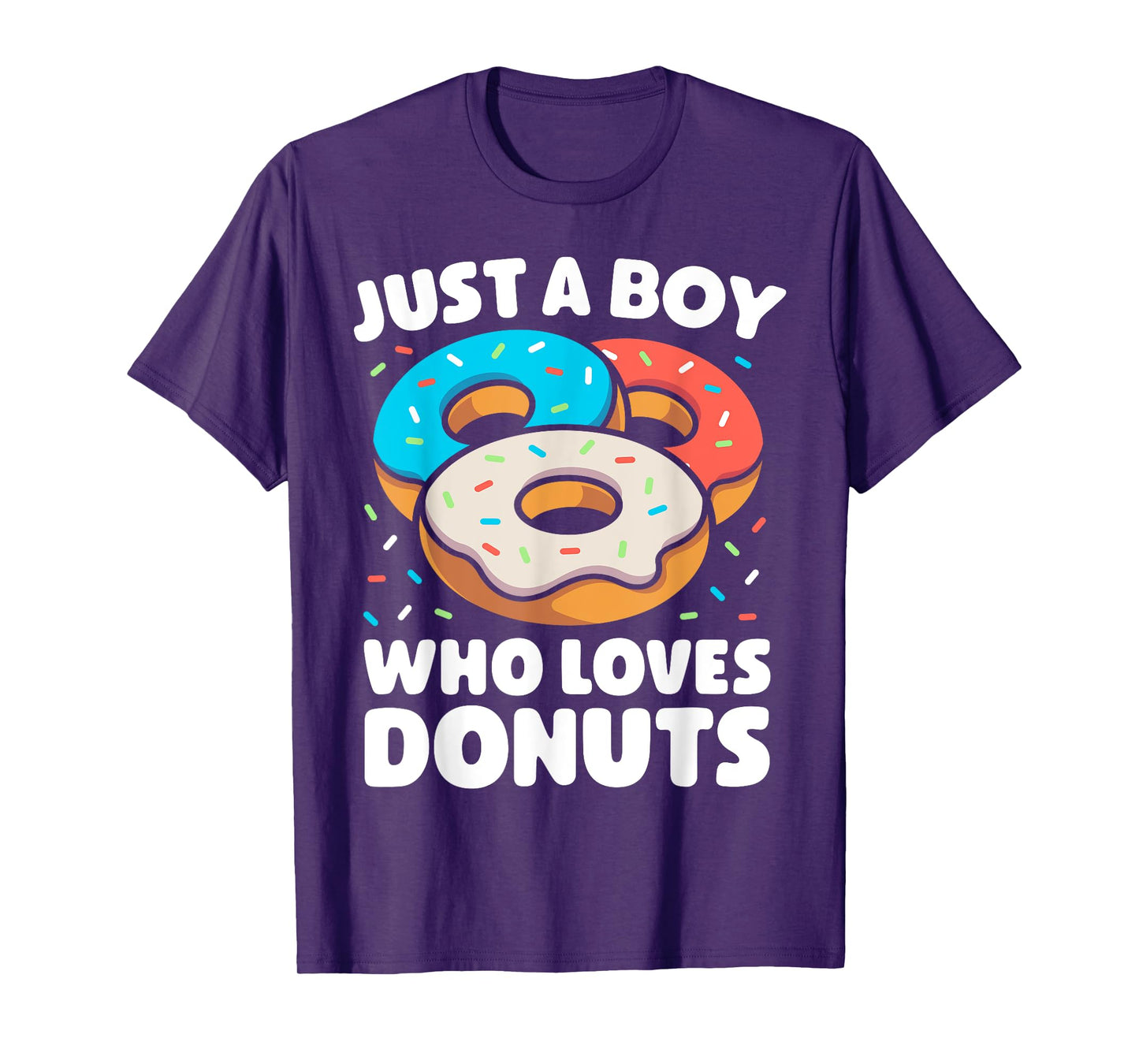 Donut Day Just A Boy Who Loves Donuts Doughnut Food Lover T-Shirt