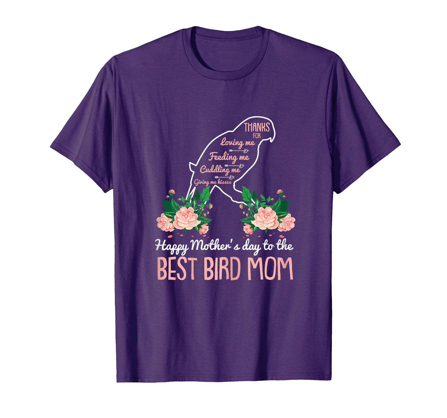 Best Bird Mom Mothers Day Cute Animal Lover Mama Momma Mommy T-Shirt