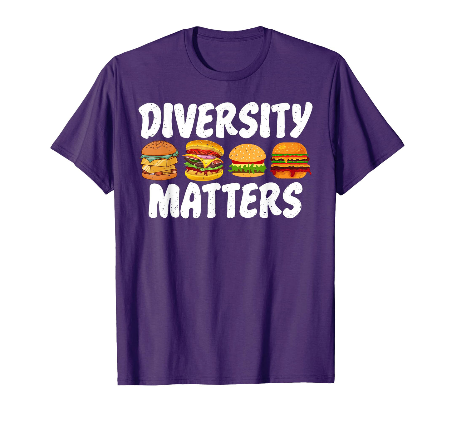 Hamburger Cheeseburger Diversity Matters funny Fast Food T-Shirt