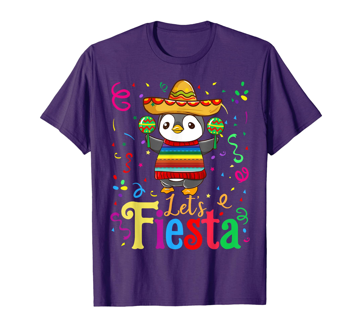 Cinco De Mayo 2020 Shirt Funny Mexican Penguin Let's Fiesta T-Shirt