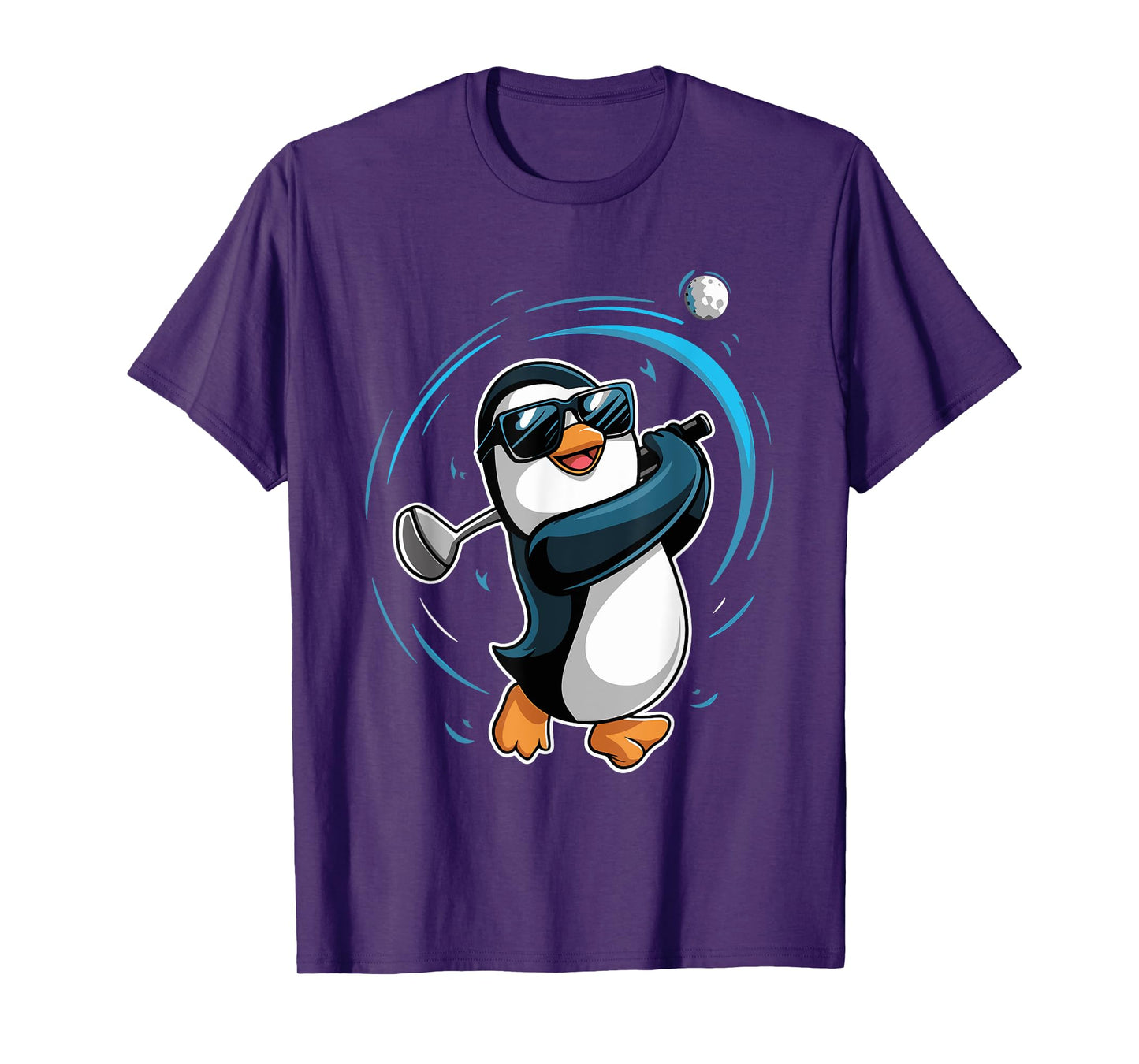 Penguin Playing Golf Sport Animal Cute Penguin Golfer T-Shirt