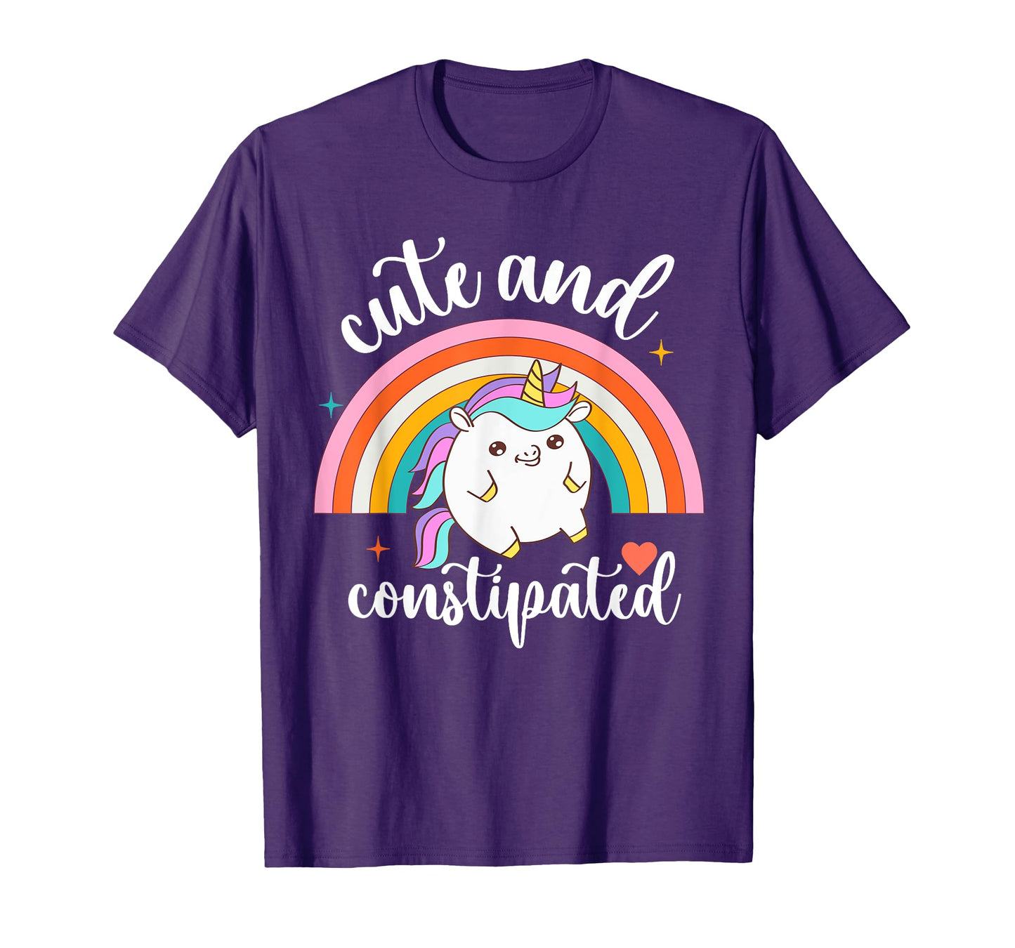 Funny Constipation IBS-C Tummy Ache Cute Constipated Unicorn T-Shirt