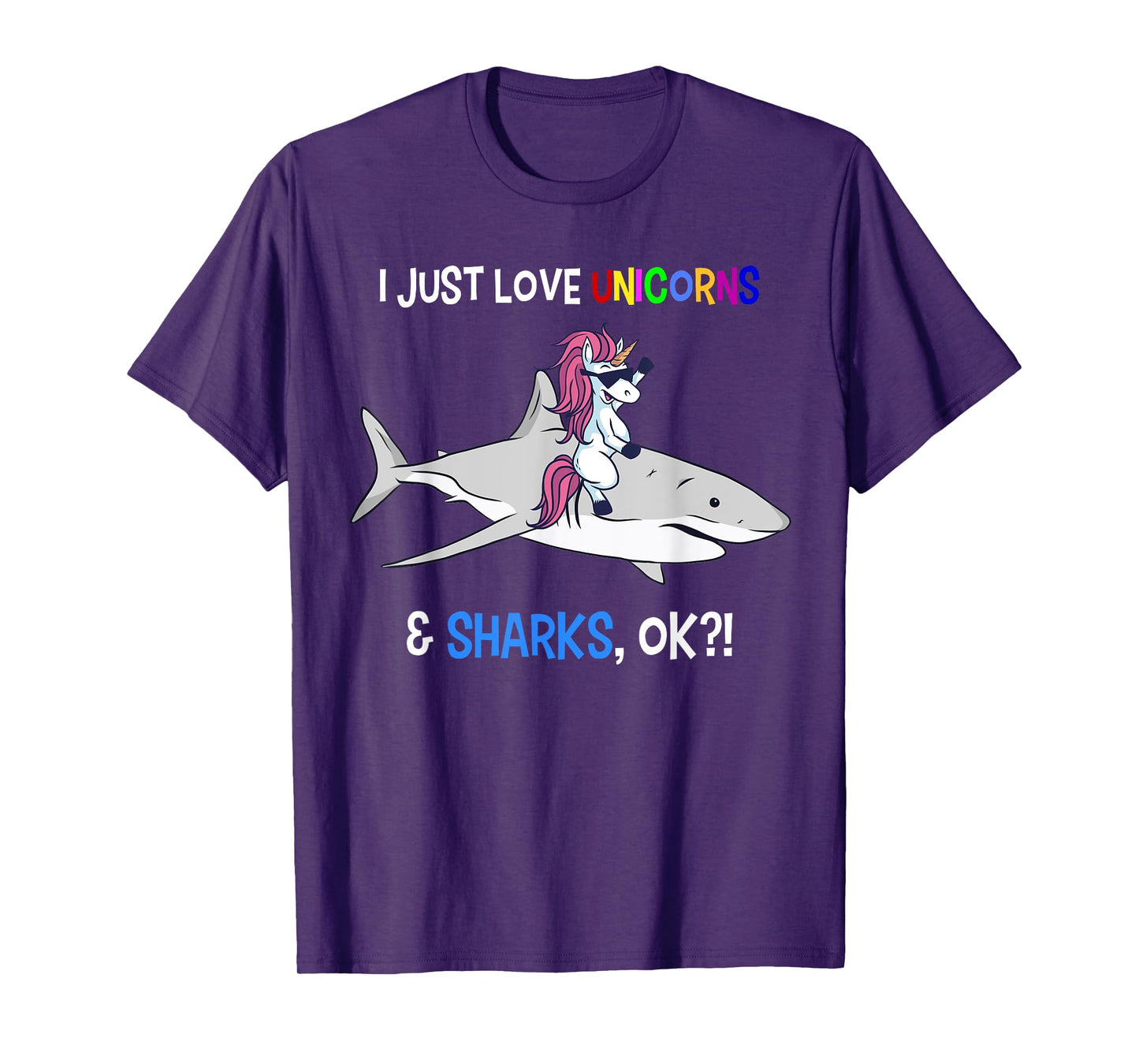 Unicorn Shark Shirt Funny Shark Unicorn Lover Gift T-Shirt