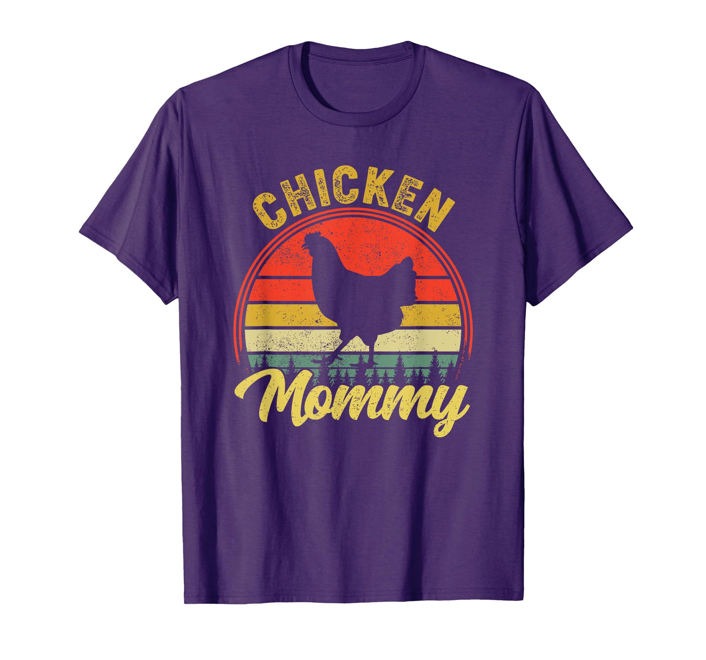 Chicken Mommy Retro 70s 80s Funny Chicken Mom Mothers Day T-Shirt