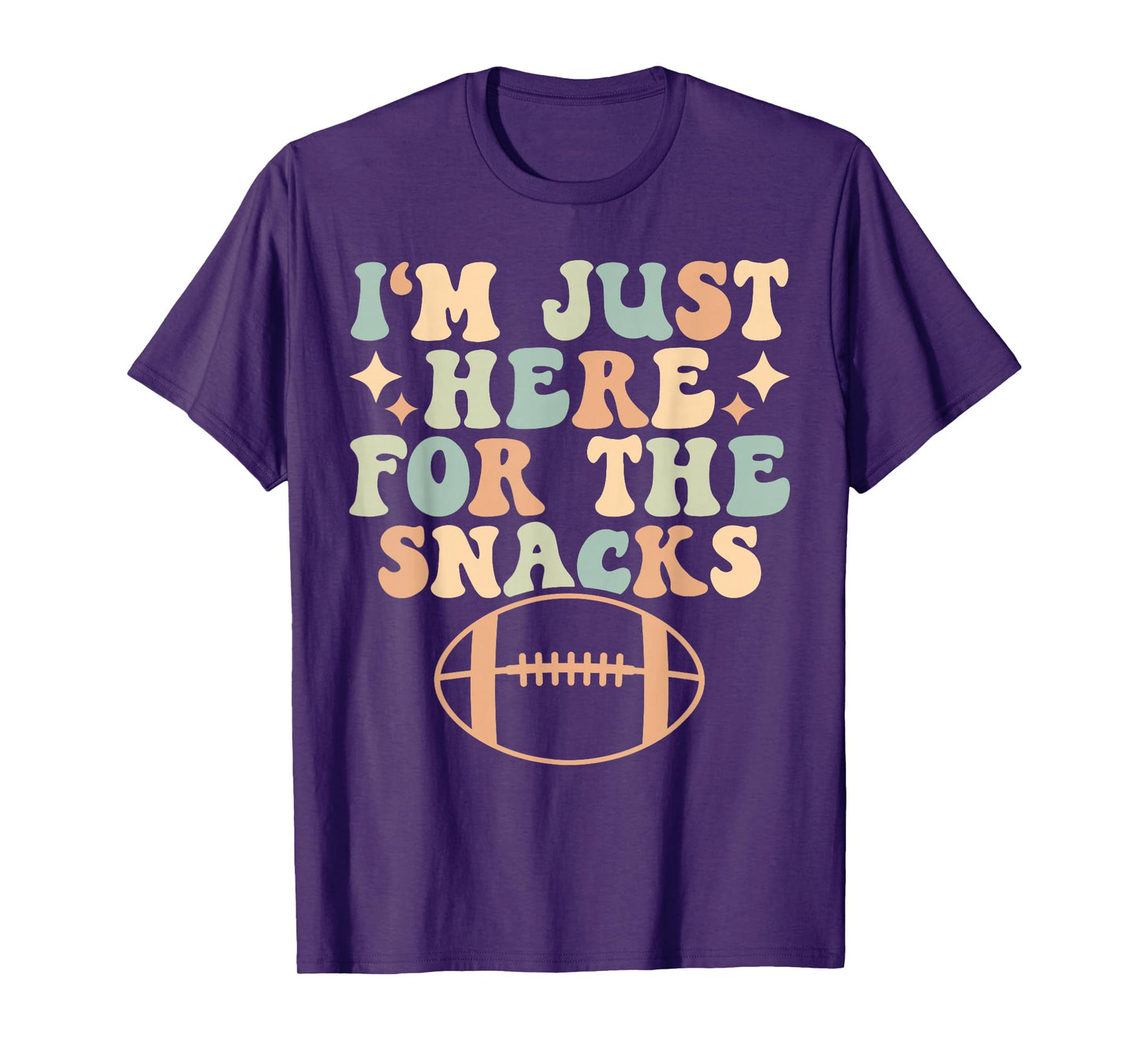 Retro I'm Just Here For The Snacks Fantasy Football T-Shirt