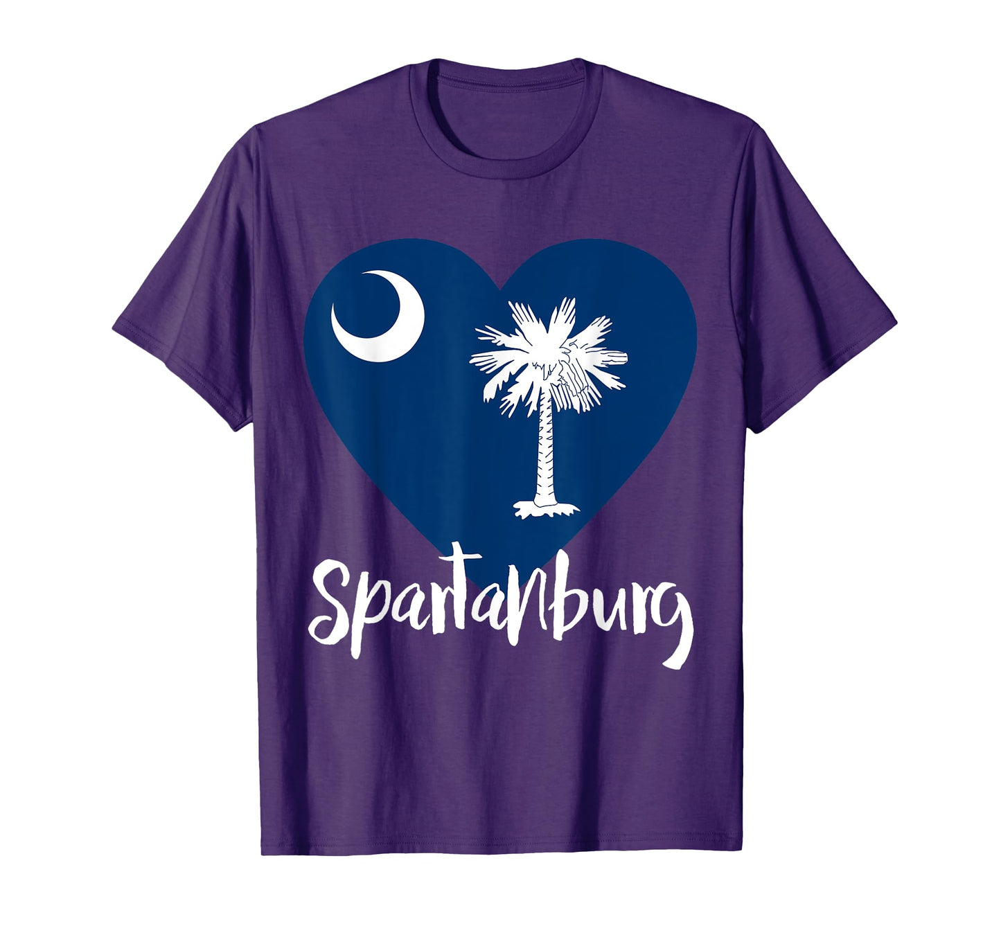 I Love Spartanburg South Carolina City SC Flag Heart T-Shirt