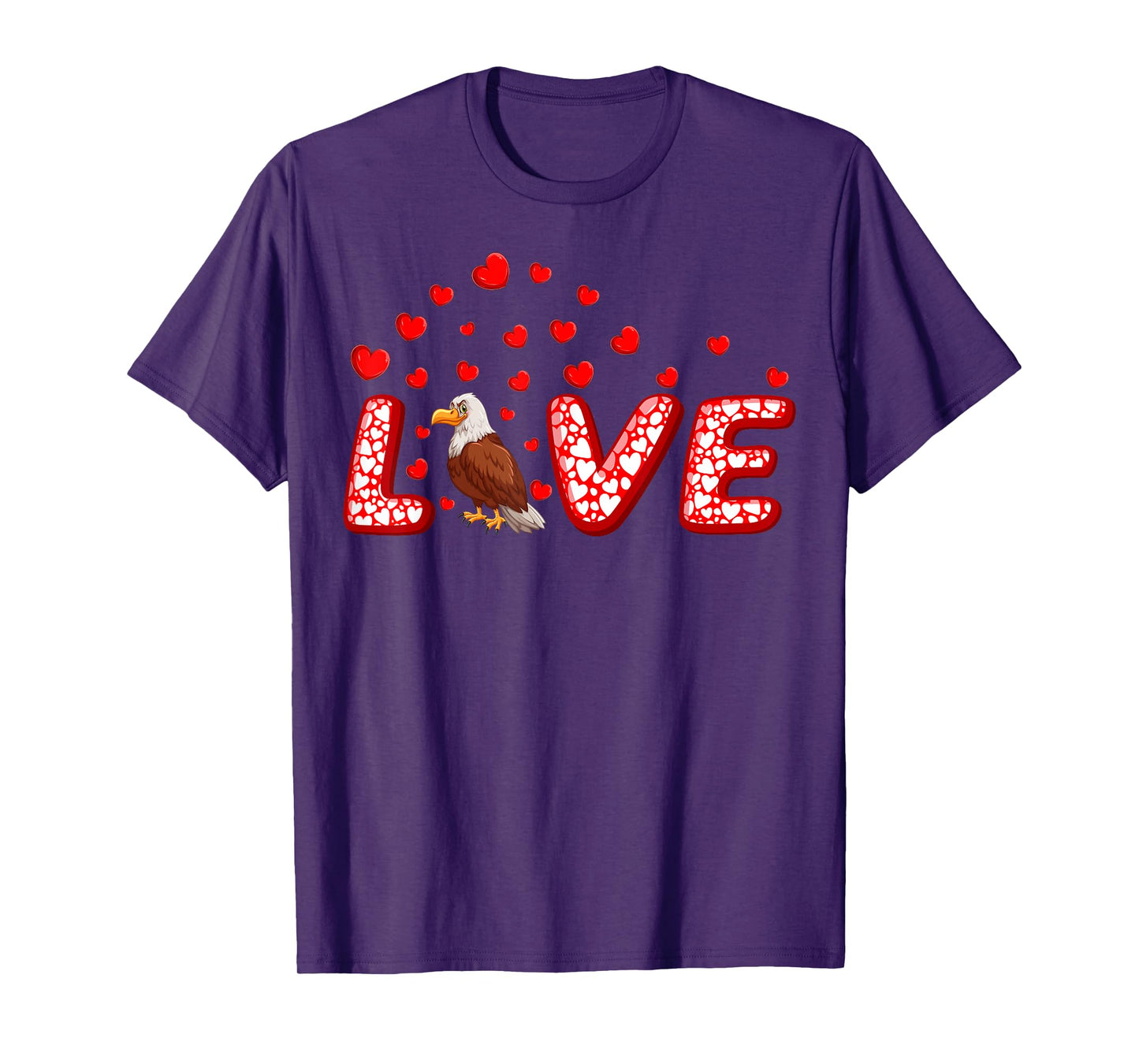 Eagle Bird Lover Funny Hearts Love Eagle Valentine's Day T-Shirt