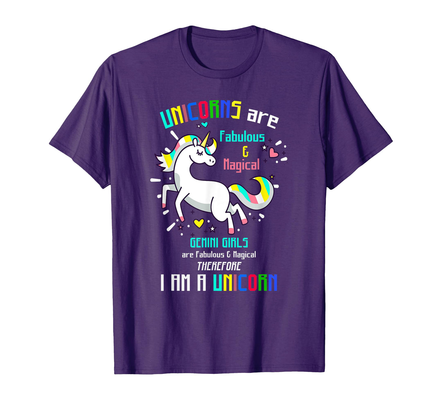 GEMINI SIGN | UNICORNS | GEMINI GIRLS ARE FABULOUS - Birthda T-Shirt