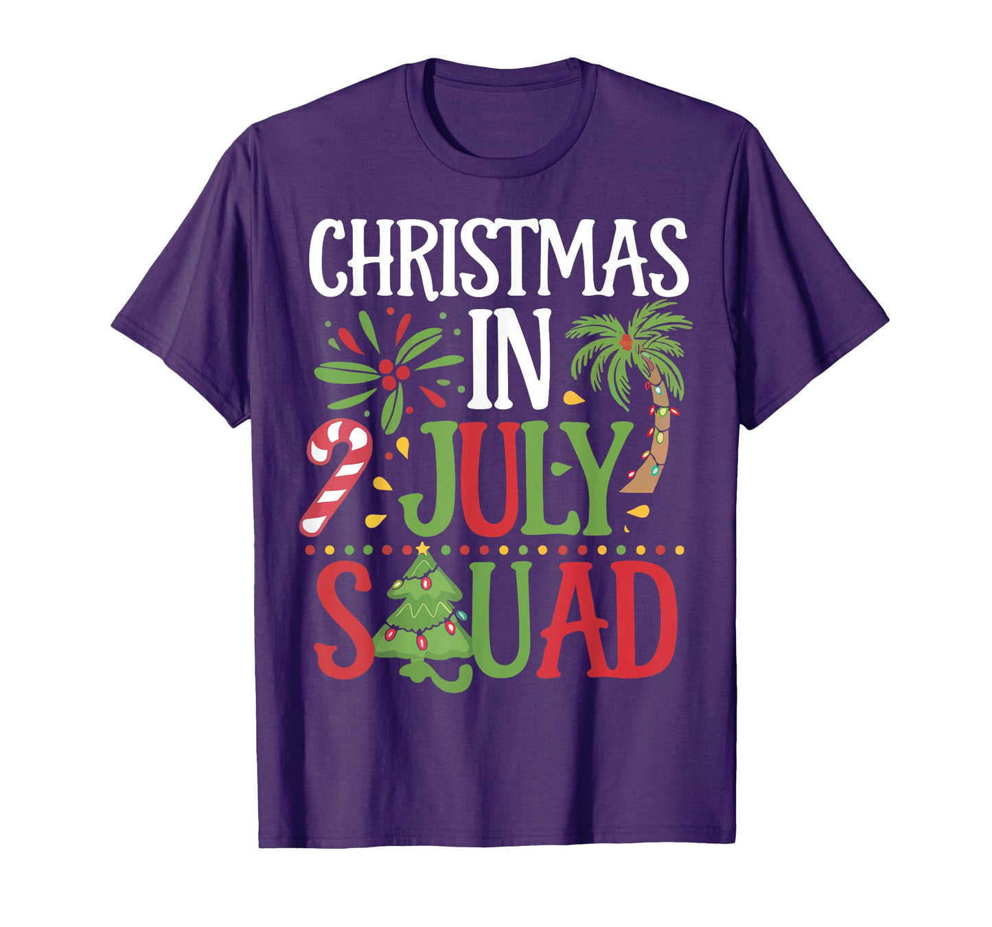 Christmas in July Squad Family Tee Beach Vacation Summer T-Shirt