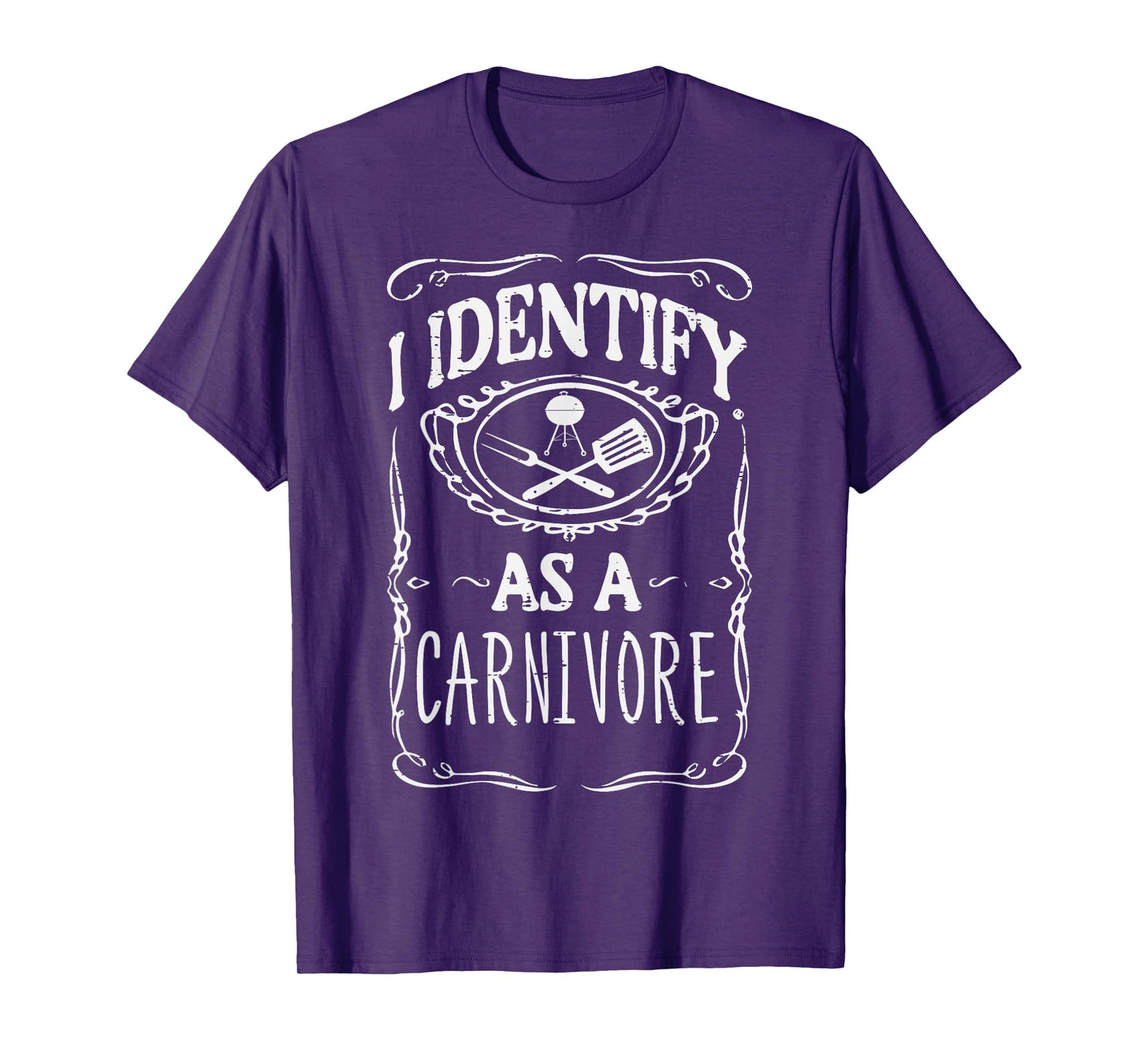 Bbq Meat I Identify Carnivore Barbecue Grill Men Women Kids T-Shirt