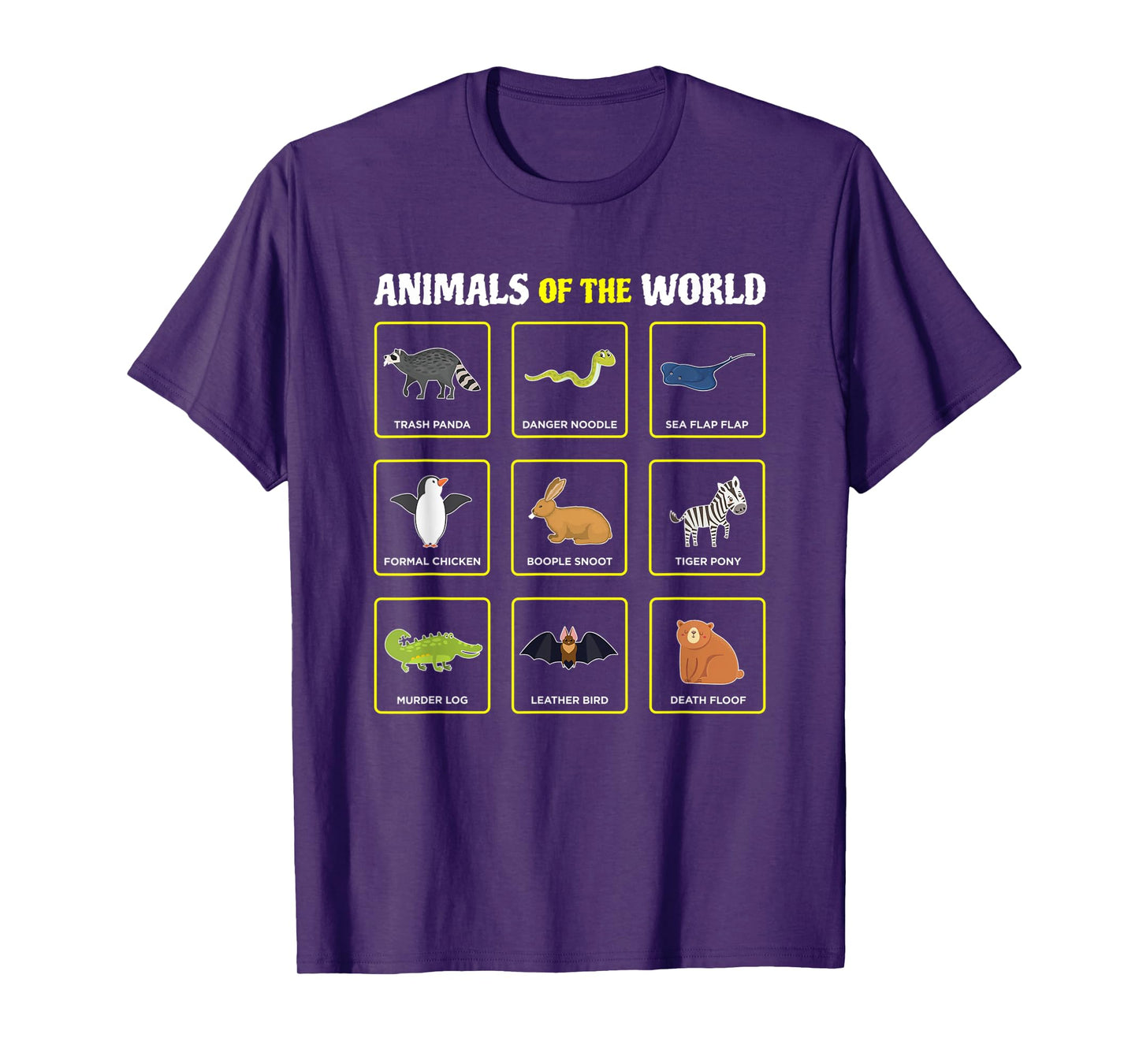 Animals Of The World Funny Rare Animals Memes T-Shirt