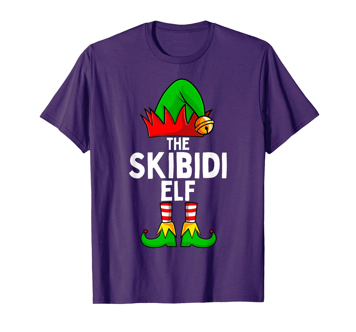 Skibidi Elf Matching Family Christmas Funny Silly Teen Boys T-Shirt