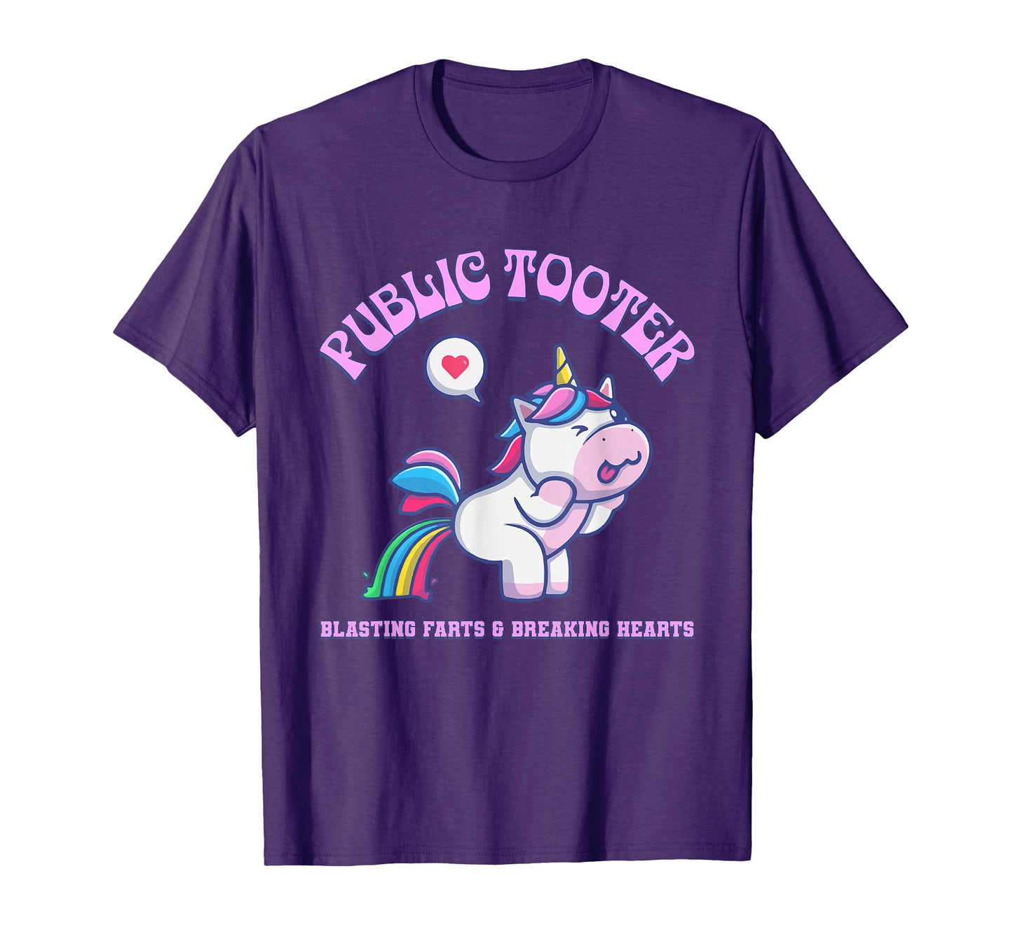 Public Tooter Funny Inappropriate Embarrassing Unicorn Humor T-Shirt