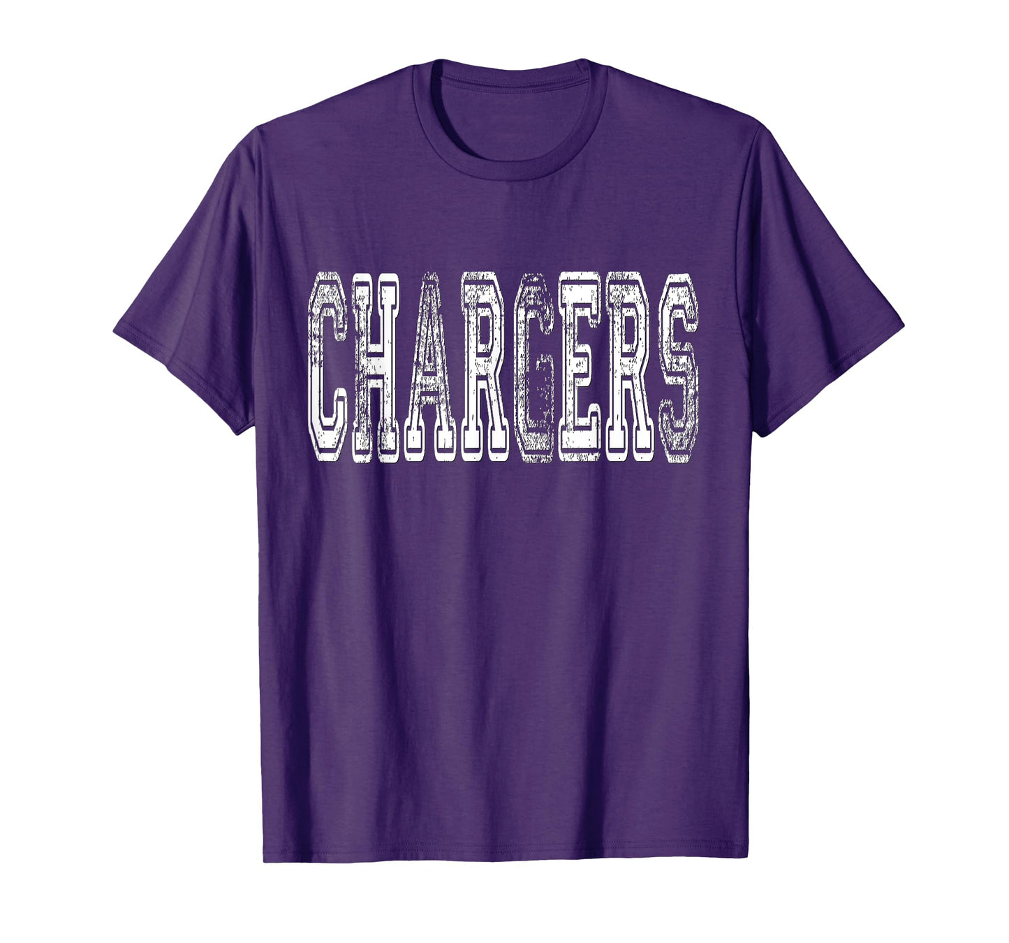 Chargers Mascot Distressed Vintage School Sports Name Fans T-Shirt