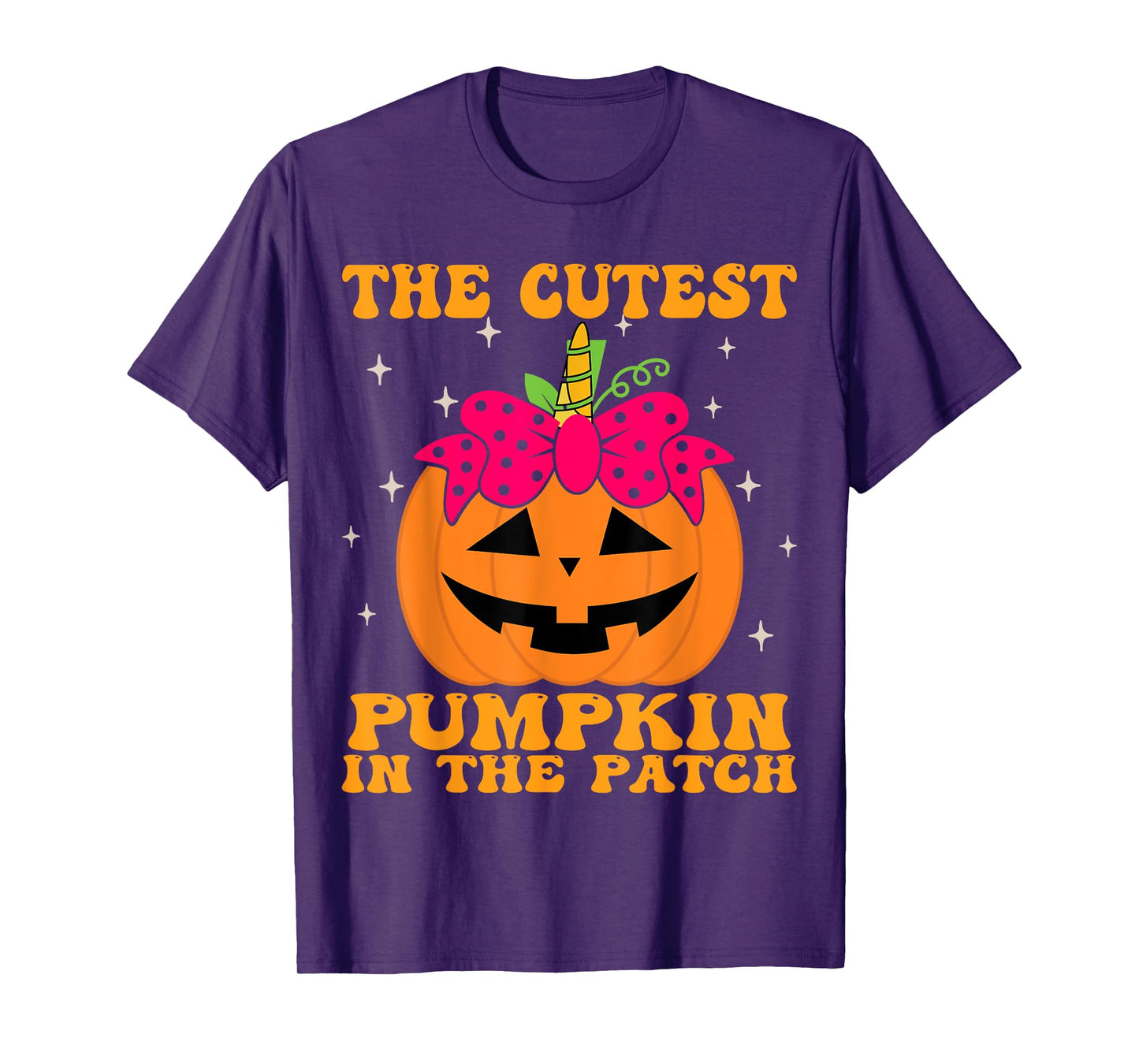 JackOLantern Halloween Pumpkin Unicorn Girl Toddler Kid Cute T-Shirt