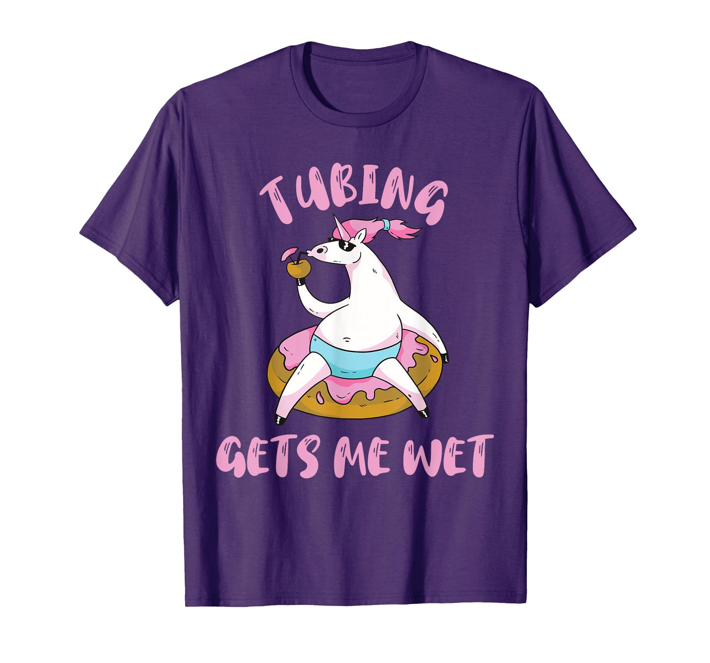 River Tubing Unicorn Tubing Get's Me Wet Summer Float Trip Men Women T-Shirt