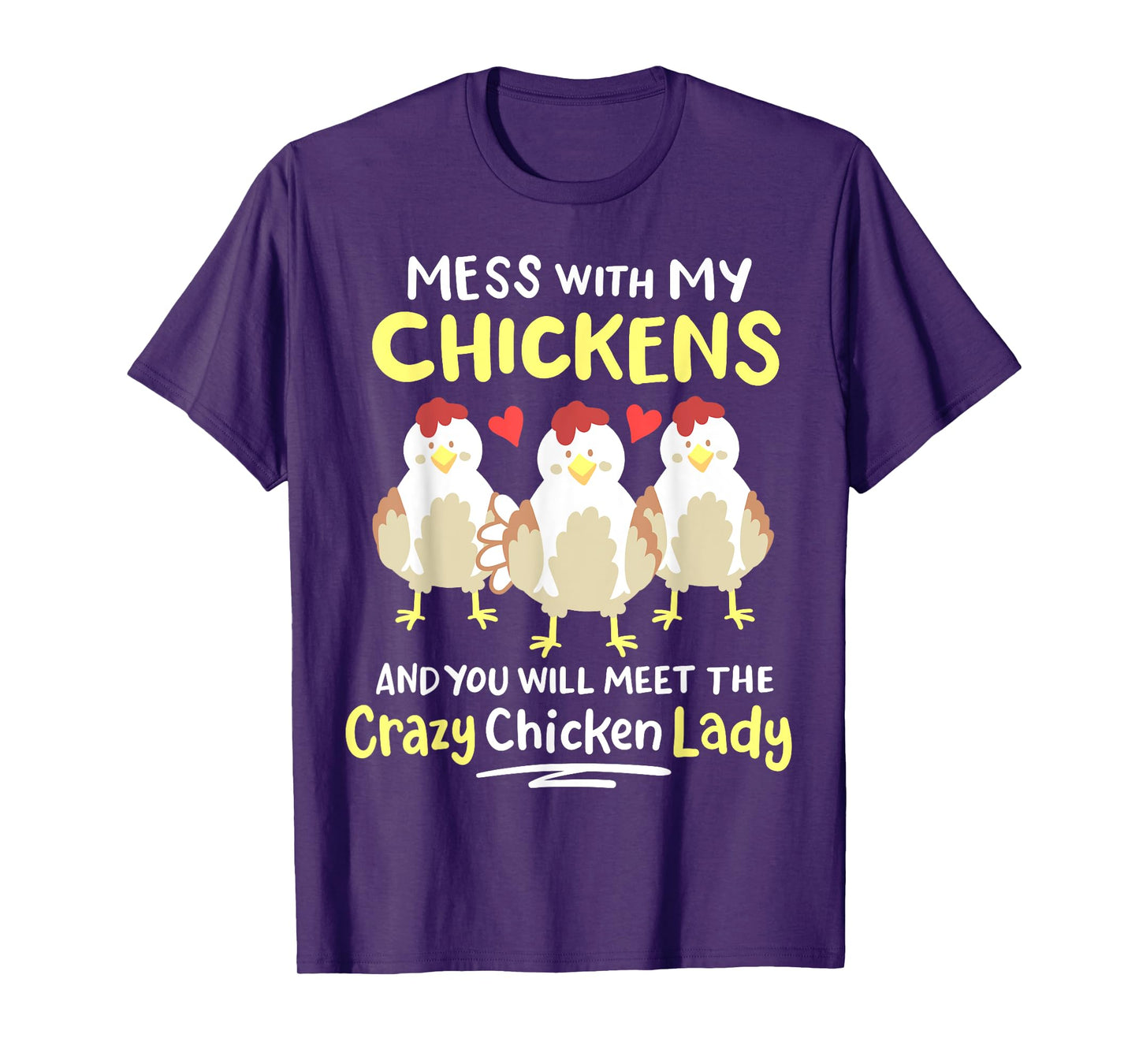 Backyard Crazy Chicken Lady Womens Farmer T-Shirt