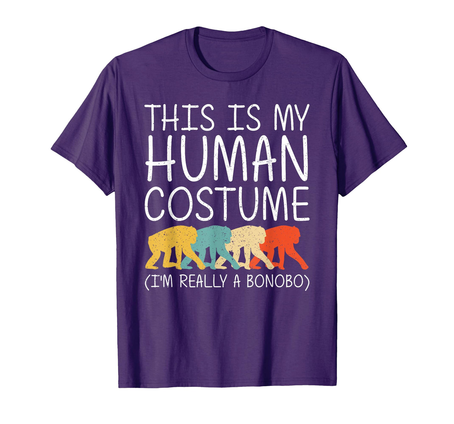 Bonobo Halloween Human Costume Chimpanzee Ape Easy DIY Gift T-Shirt