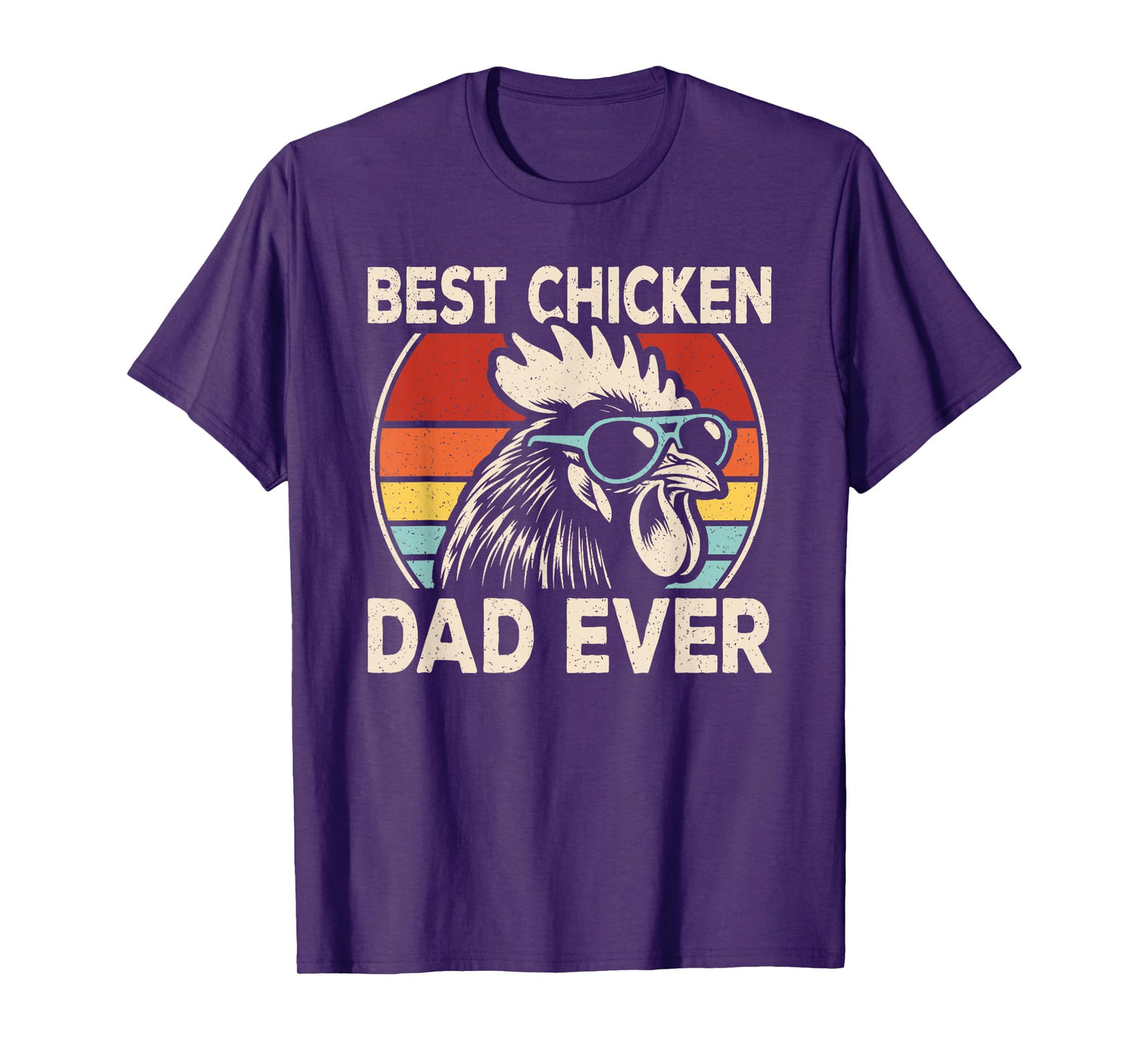 Best Chicken Dad Ever Retro Chicken Lover Rooster Men Boys T-Shirt
