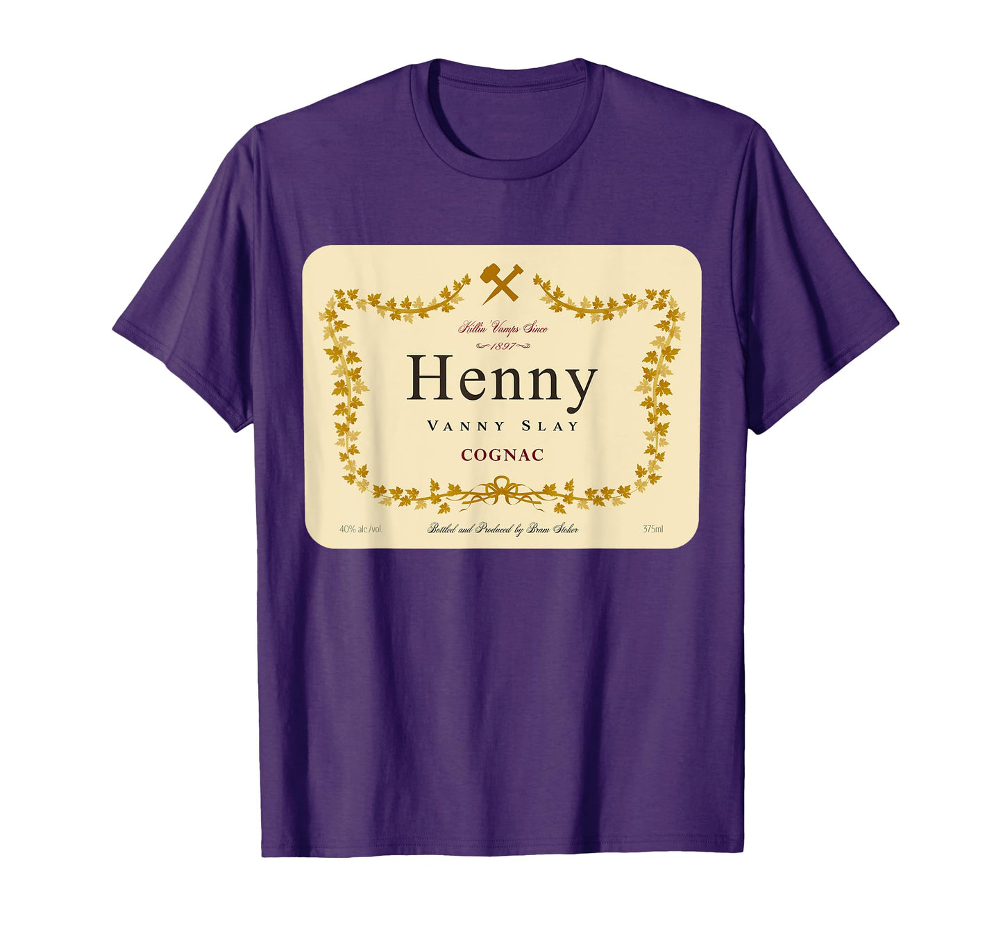 Van Henny Cotton 100% Black Classic Fit T-Shirt - Bird Themed - Men's Small