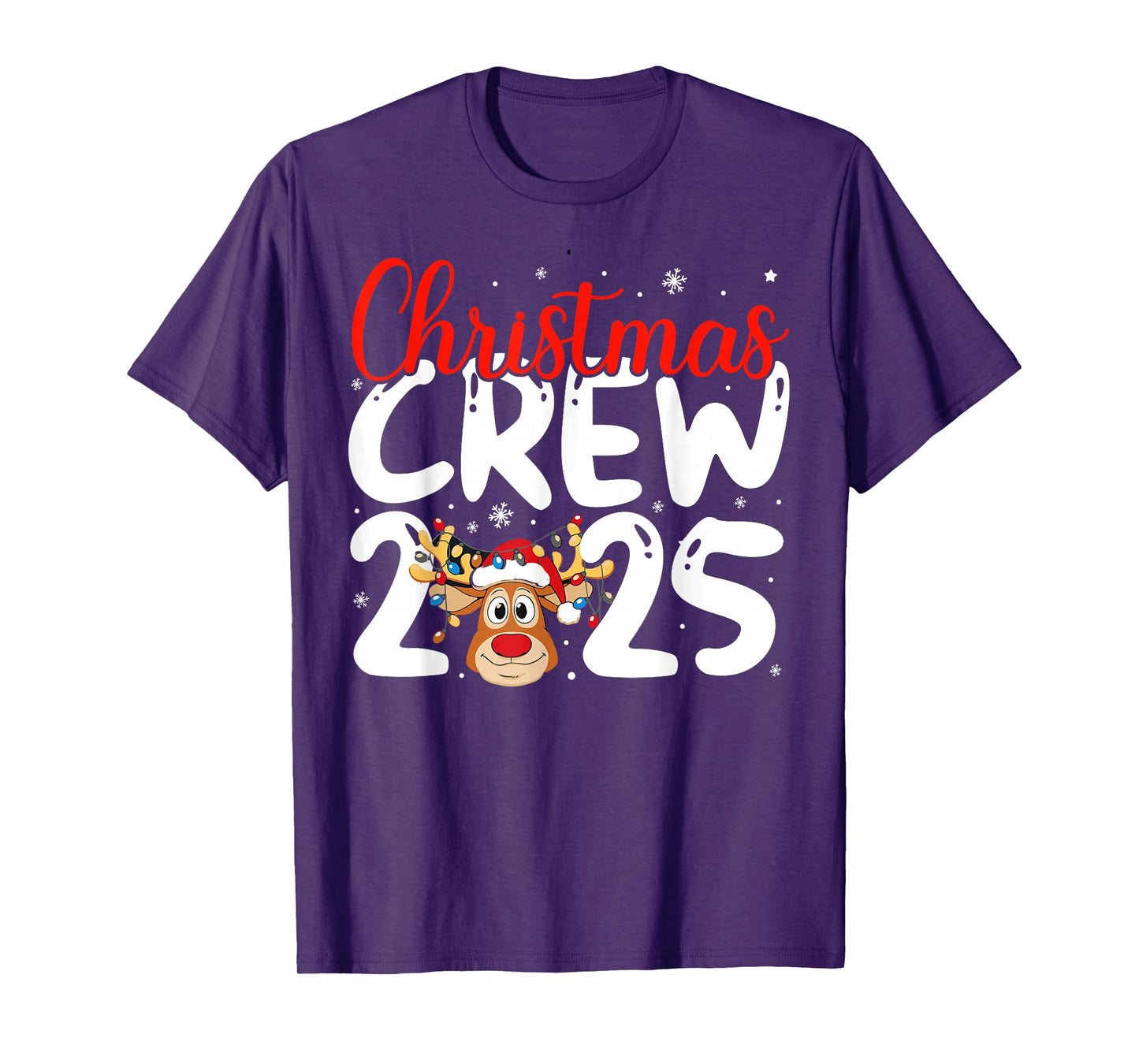 Christmas Crew 2025 Family Christmas Xmas Pajamas Matching T-Shirt
