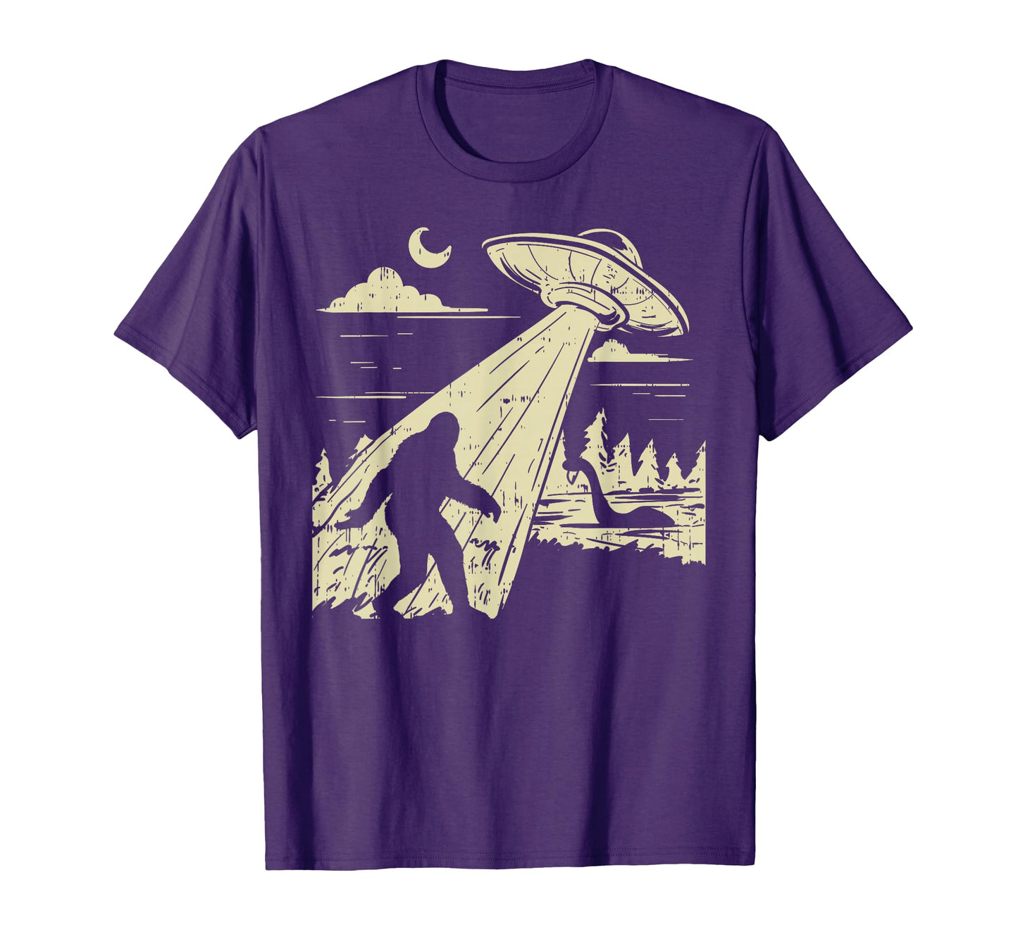 UFO Bigfoot Sasquatch Lochness Monster Funny Believe Gift T-Shirt