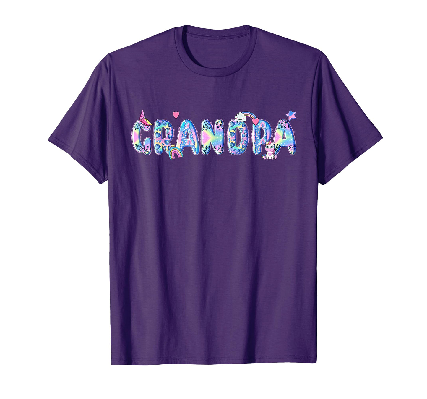 Grandpa Birthday Squad Matching Unicorn Family Party T-Shirt