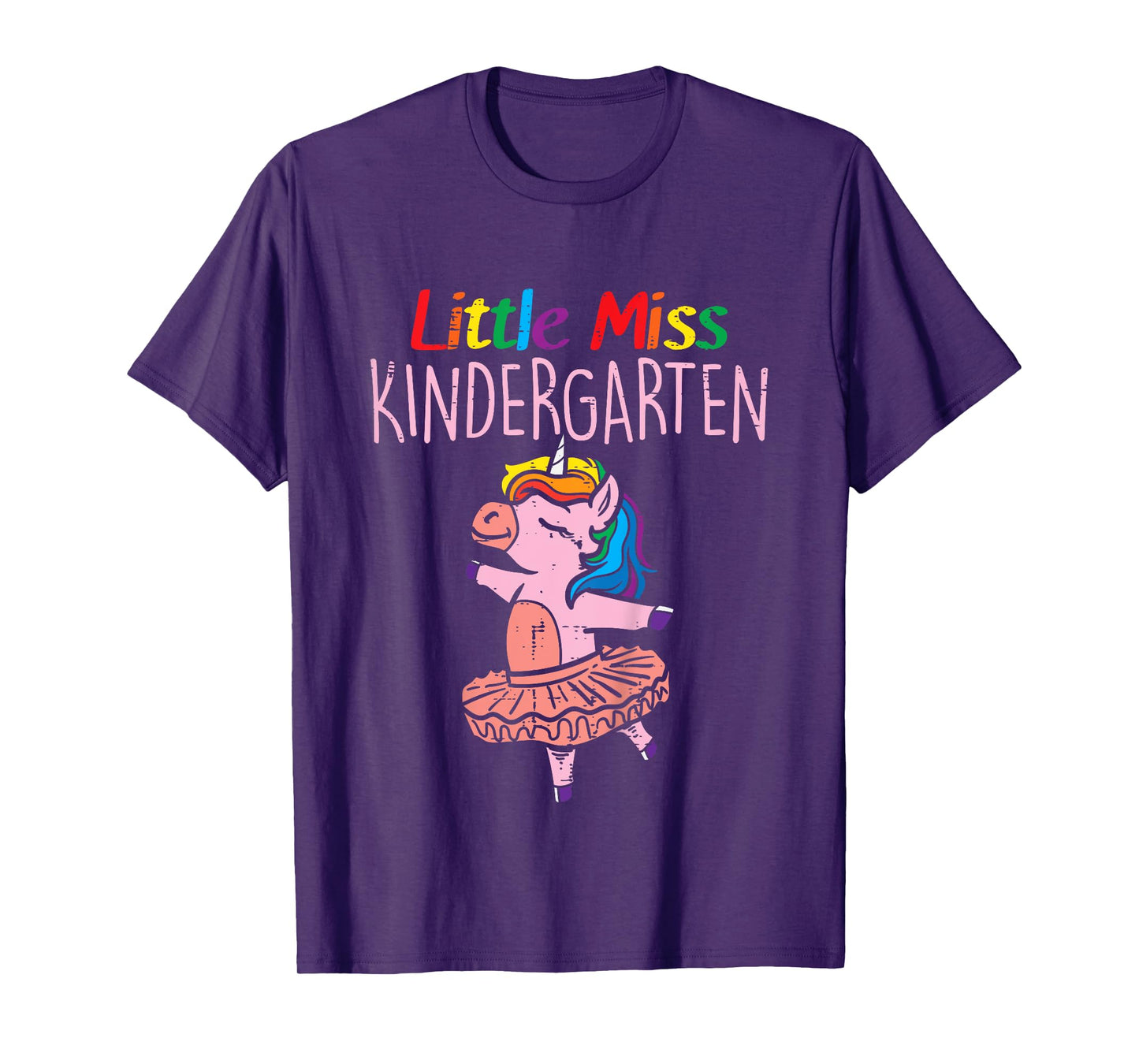 Little Miss Kindergarten Unicorn Back To School Day Girls T-Shirt