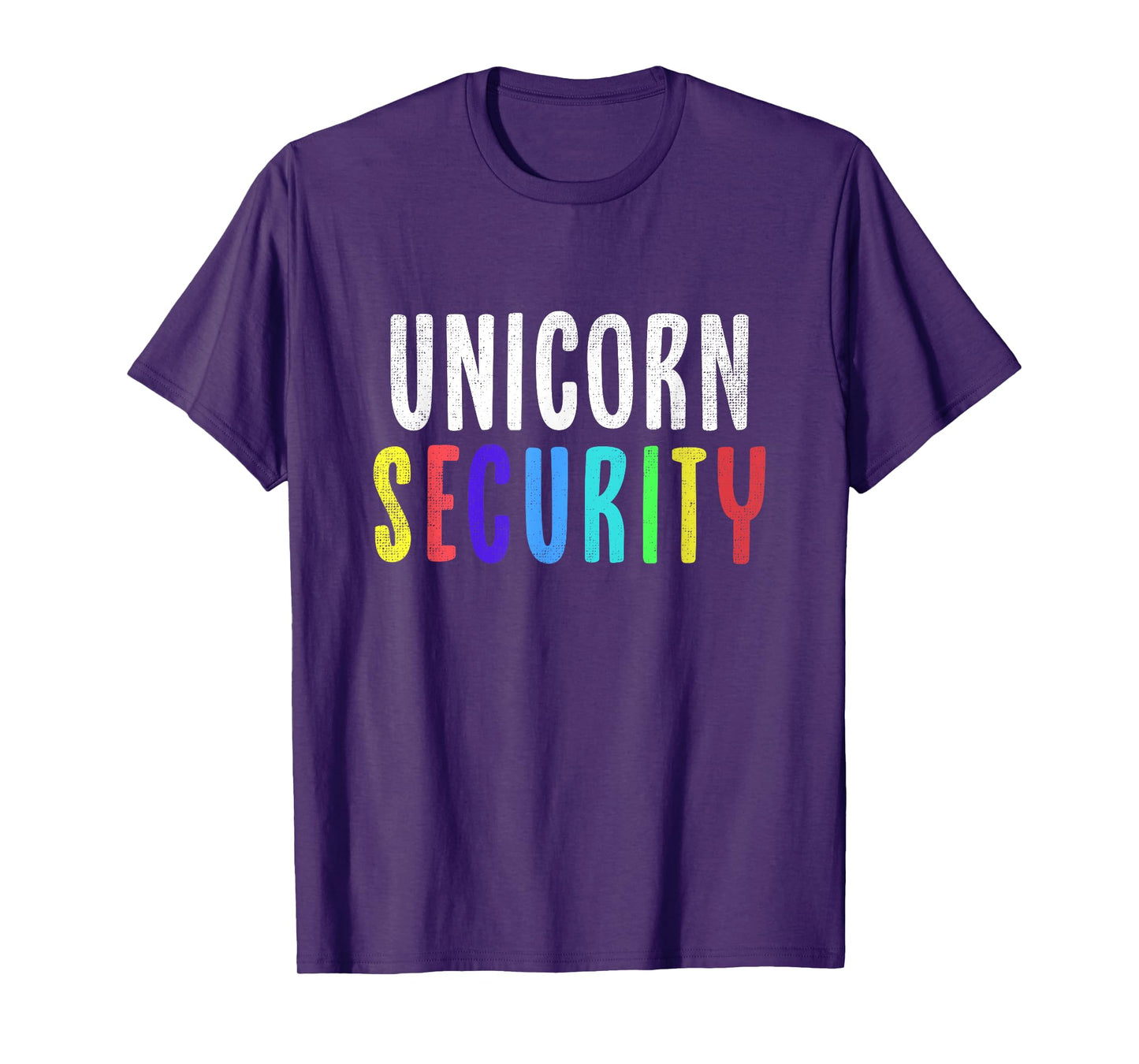 Halloween Dad Mom Daughter Adult Costume Unicorn Security T-Shirt