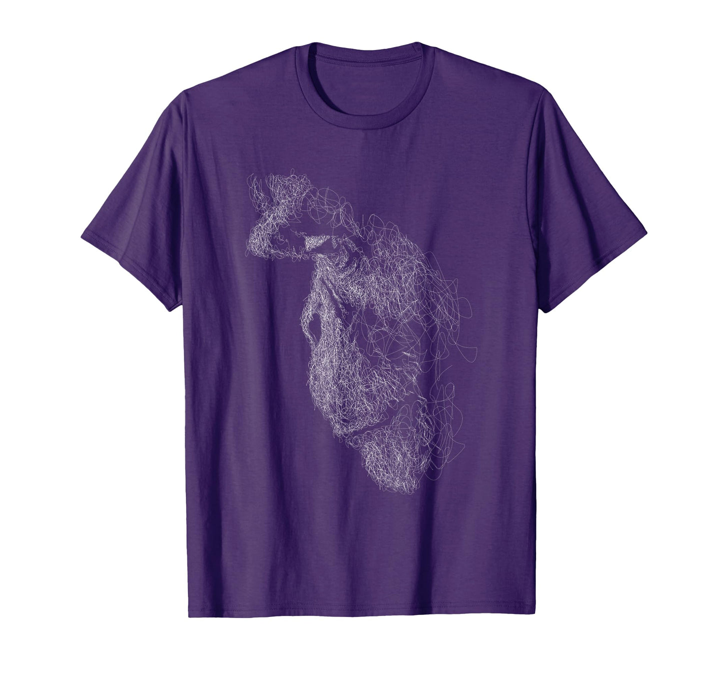 gorilla face scribble art head for lover Silverback animals T-Shirt