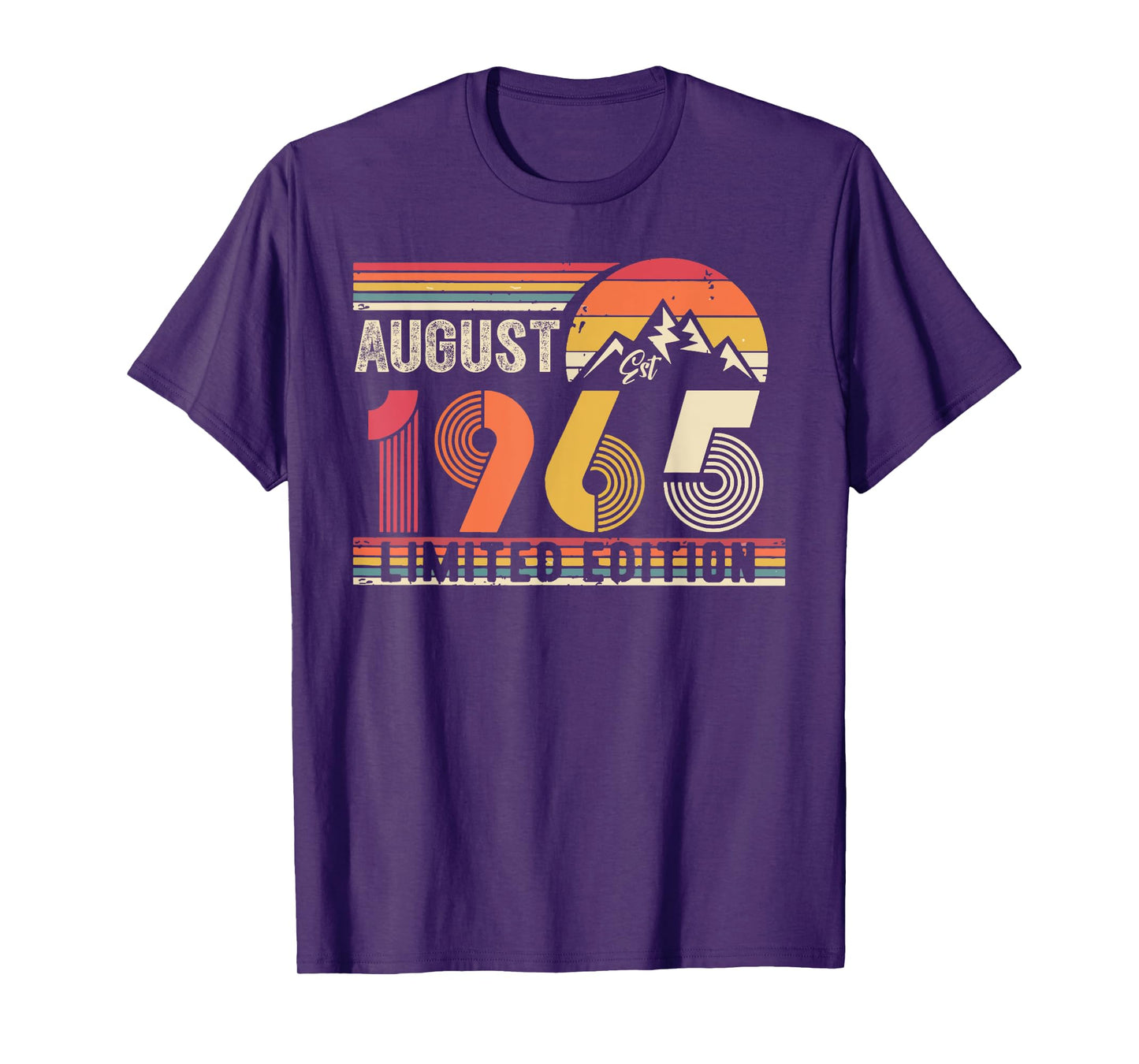 Vintage 1965 Limited Edition 60Year-Old August 60th Birthday T-Shirt