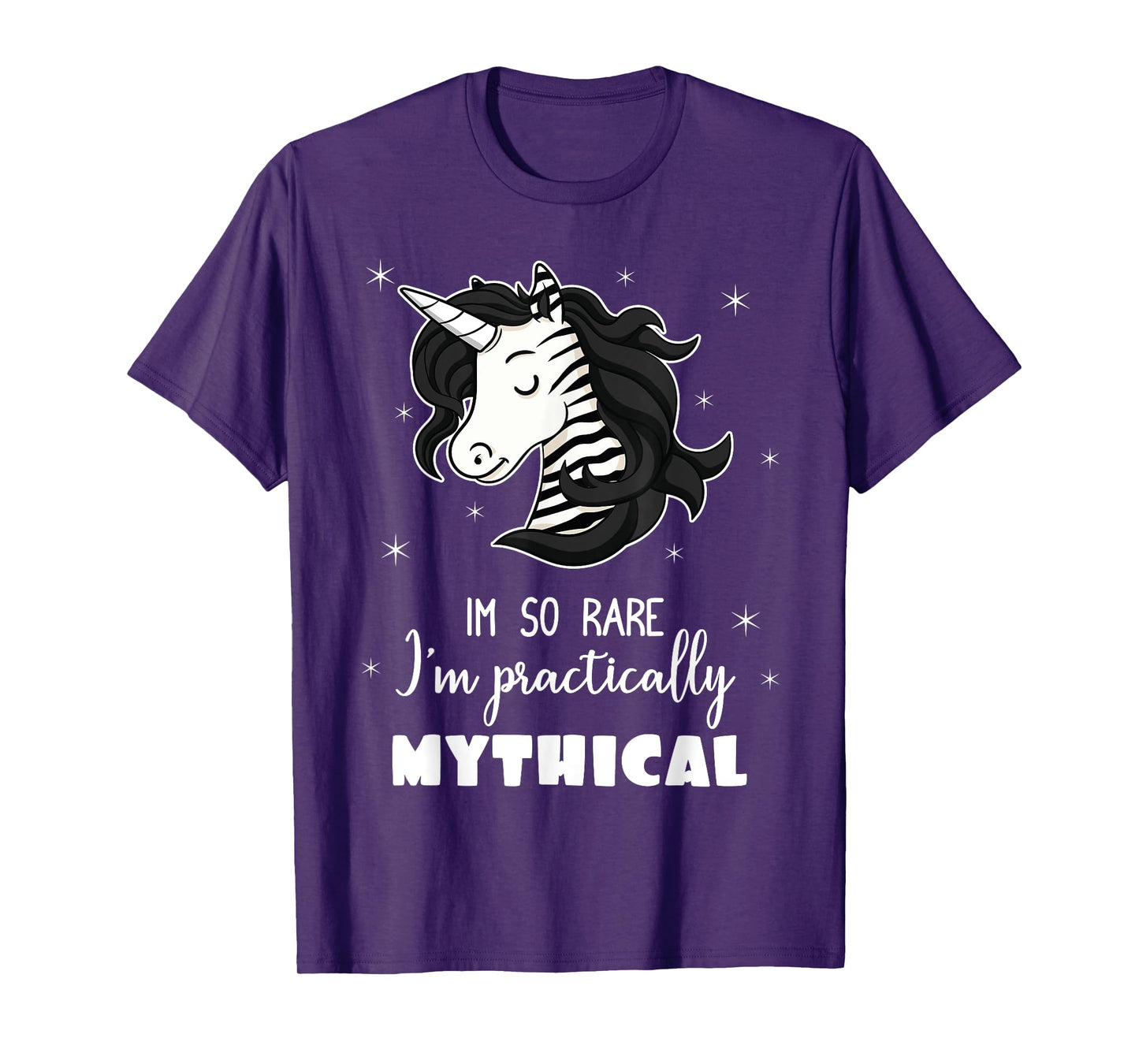 Mythical Unicorn Ehlers Danlos Black And White Zebra Stripe T-Shirt