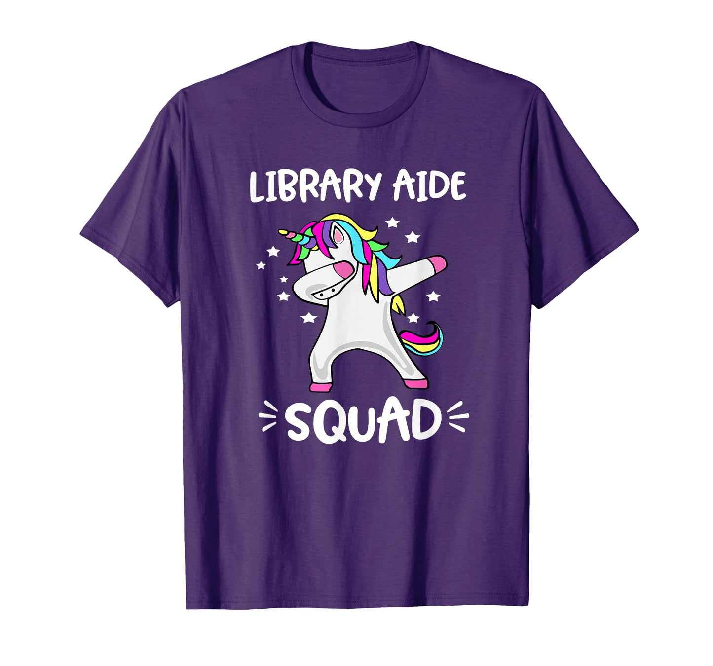 Library Aide Squad Dabbing Unicorn Library Aide T Shirt T-Shirt