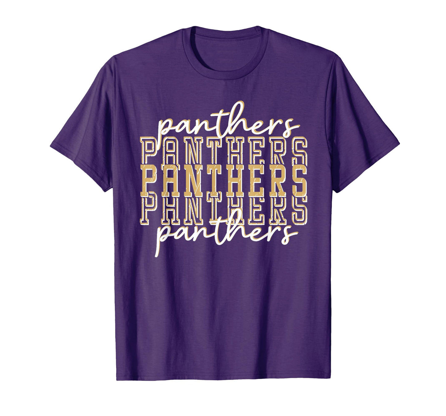 Panthers School Spirit Mascot Gold Panther Pride Mom Panther T-Shirt