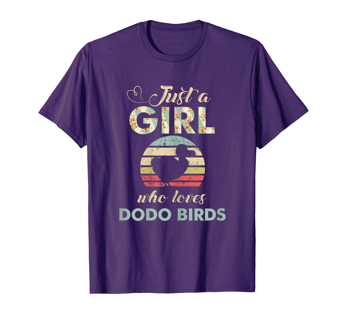 Just A Girl Who Loves Dodo Birds Retro Vintage Dodo Bird T-Shirt