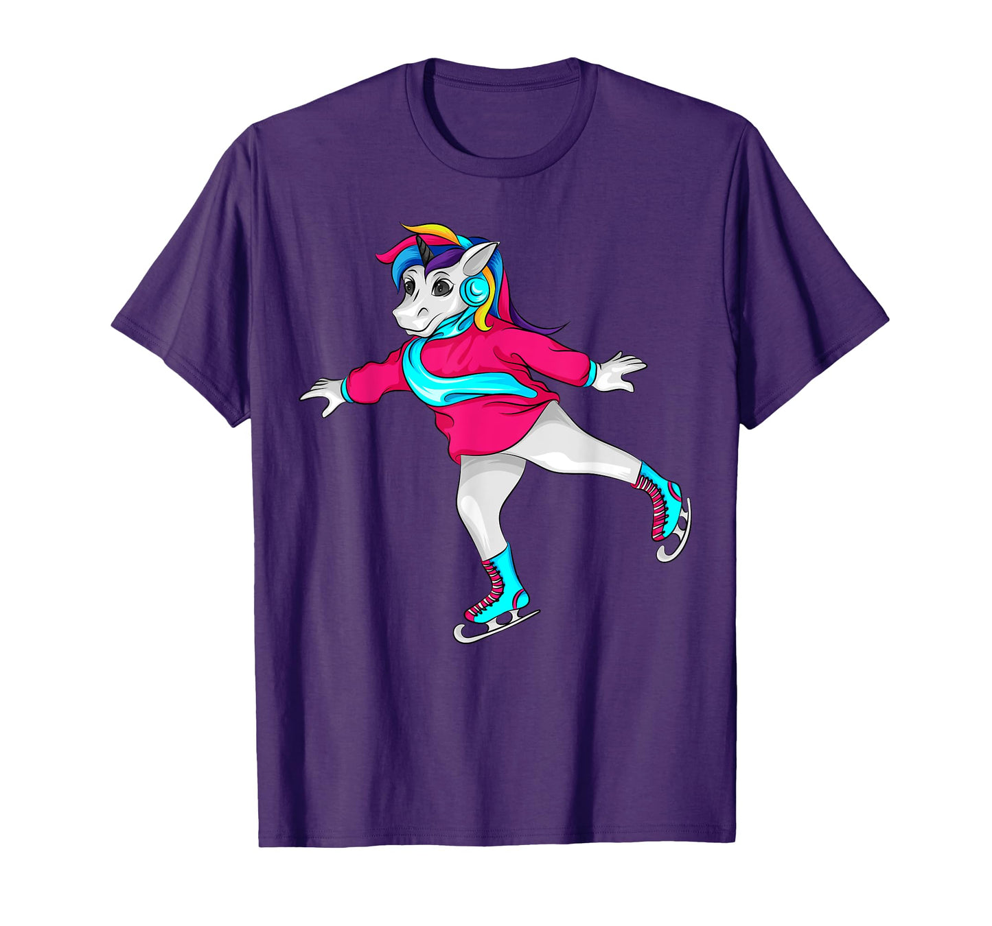 Figure Skating Unicorn Cool Pair Ice Skater Girl Funny Gift T-Shirt