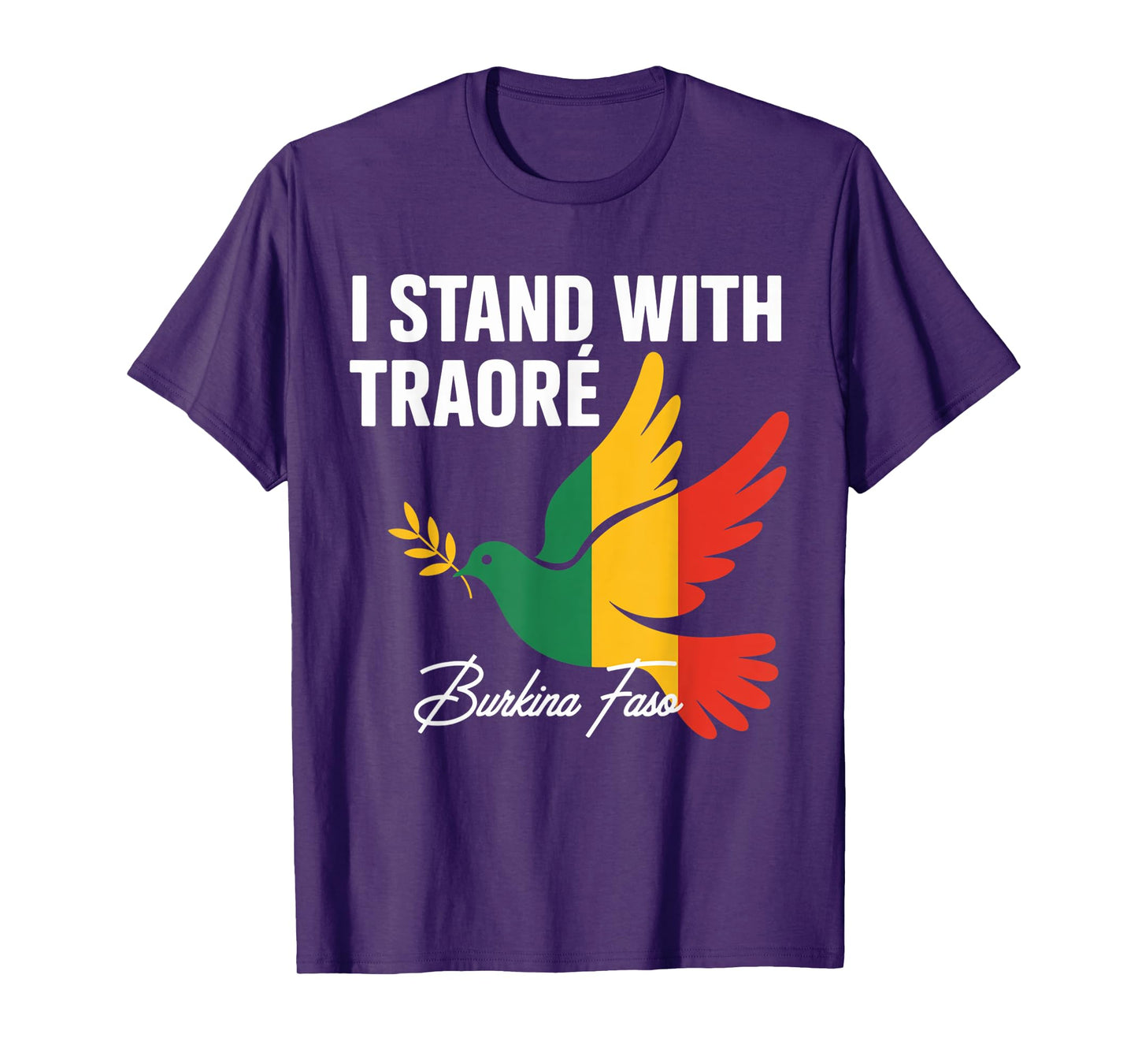 I Stand With Burkina Faso-Ibrahim Traoré Retro Bird T-Shirt