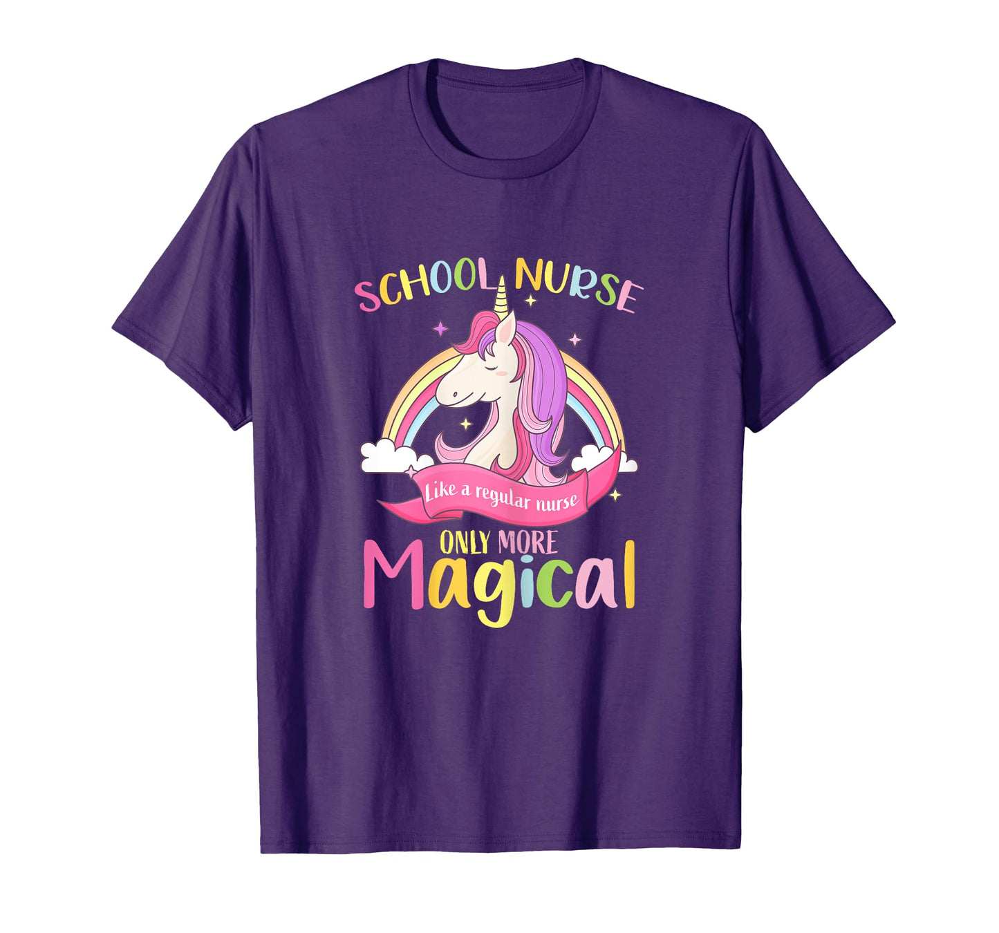 Cute School Nurse Unicorn Magical, Back To School T-Shirt